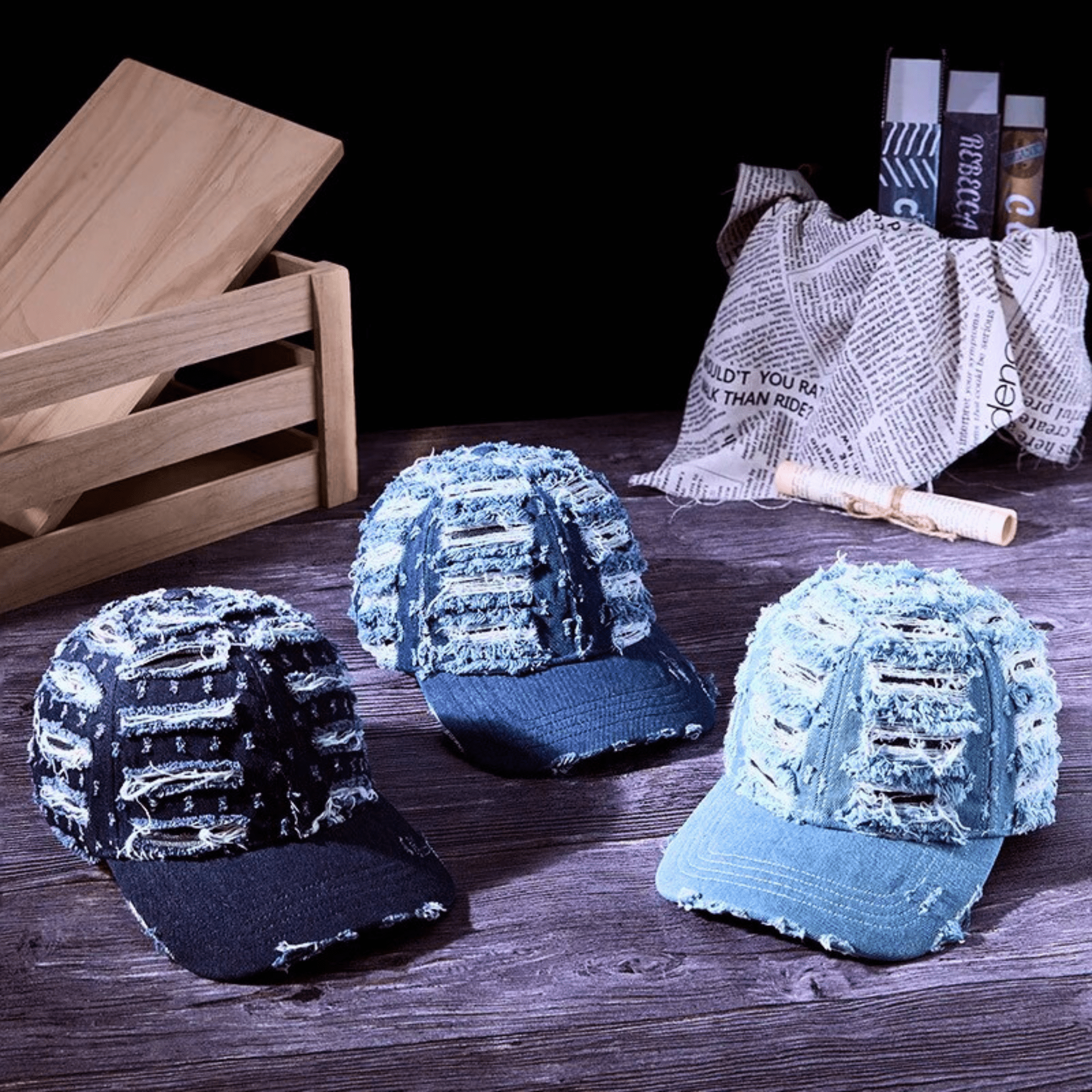 BlueWave Denim Cap