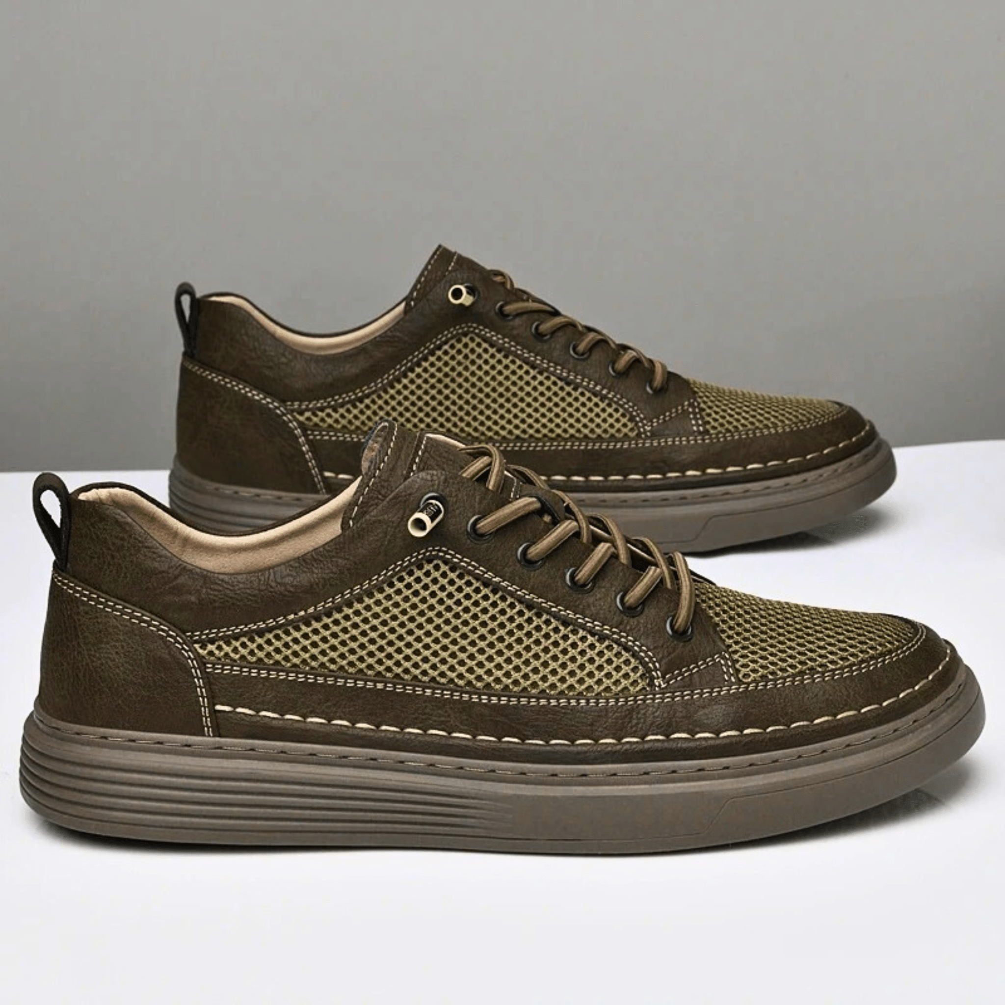 AirMesh Genuine Leather Sneakers