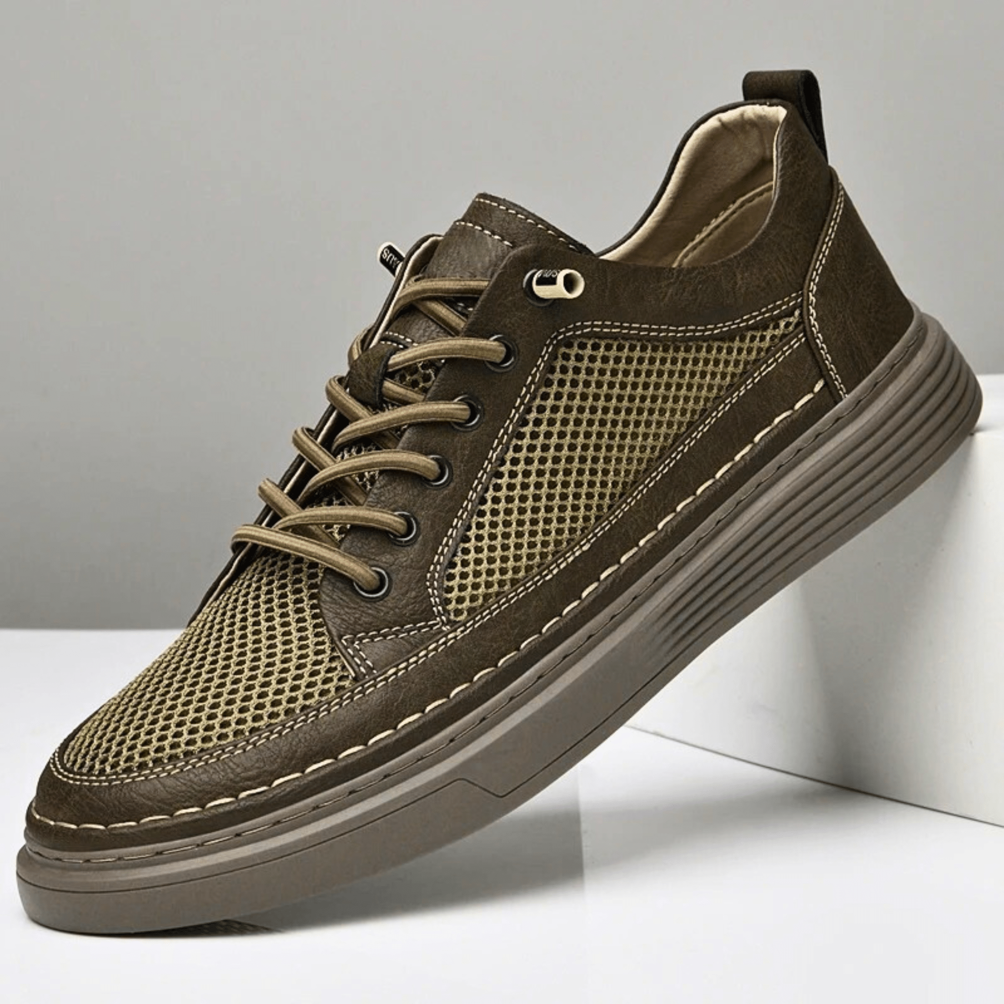 AirMesh Genuine Leather Sneakers