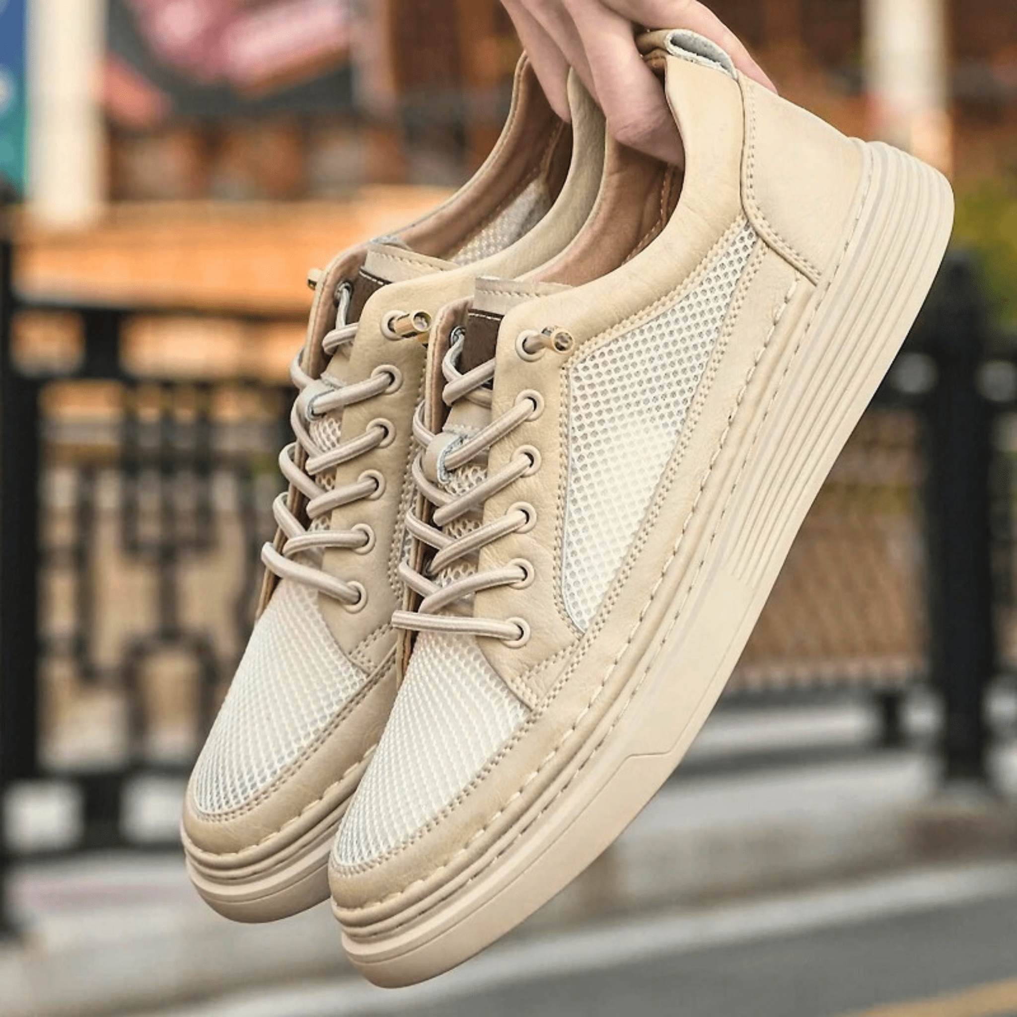 AirMesh Genuine Leather Sneakers