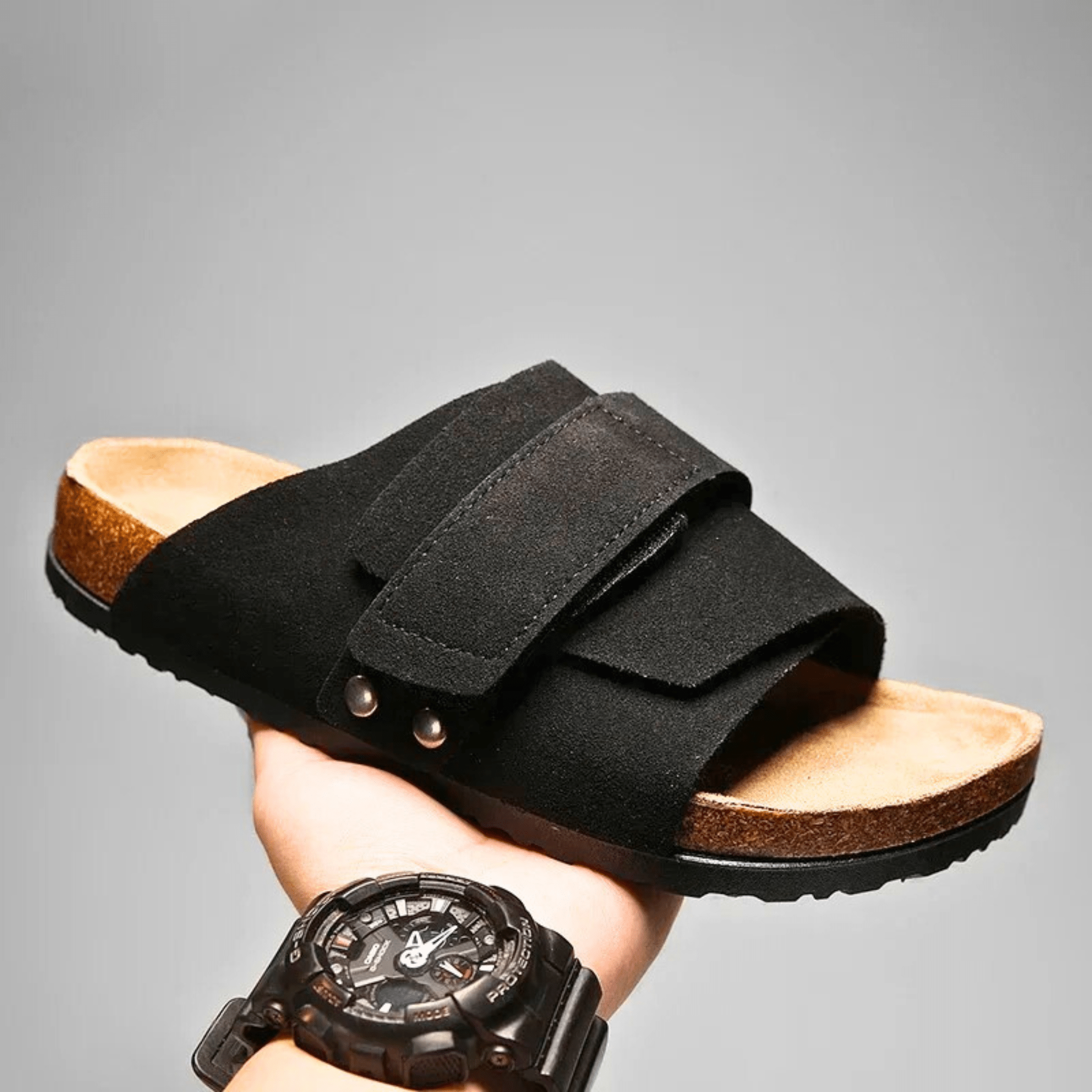 Argento Suede Sandals