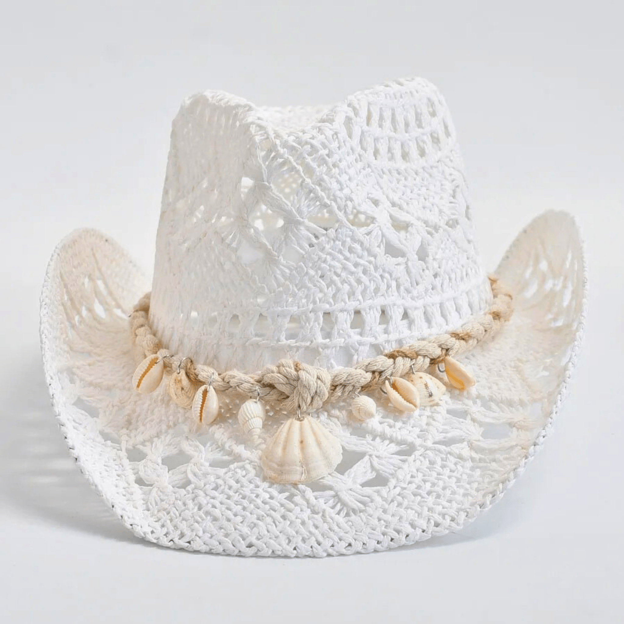 Boho Seashell Straw Hat