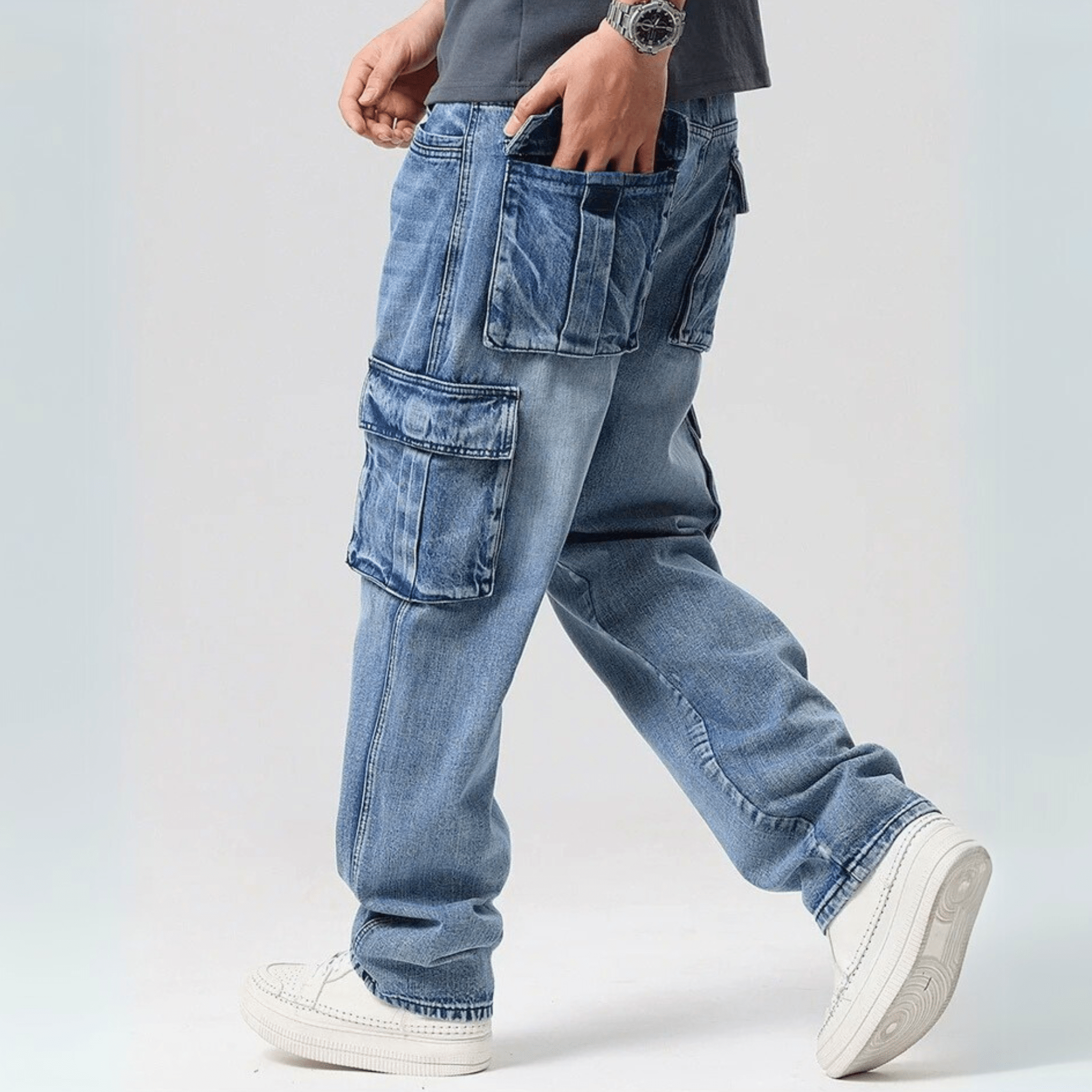 Cargo Denim Pants