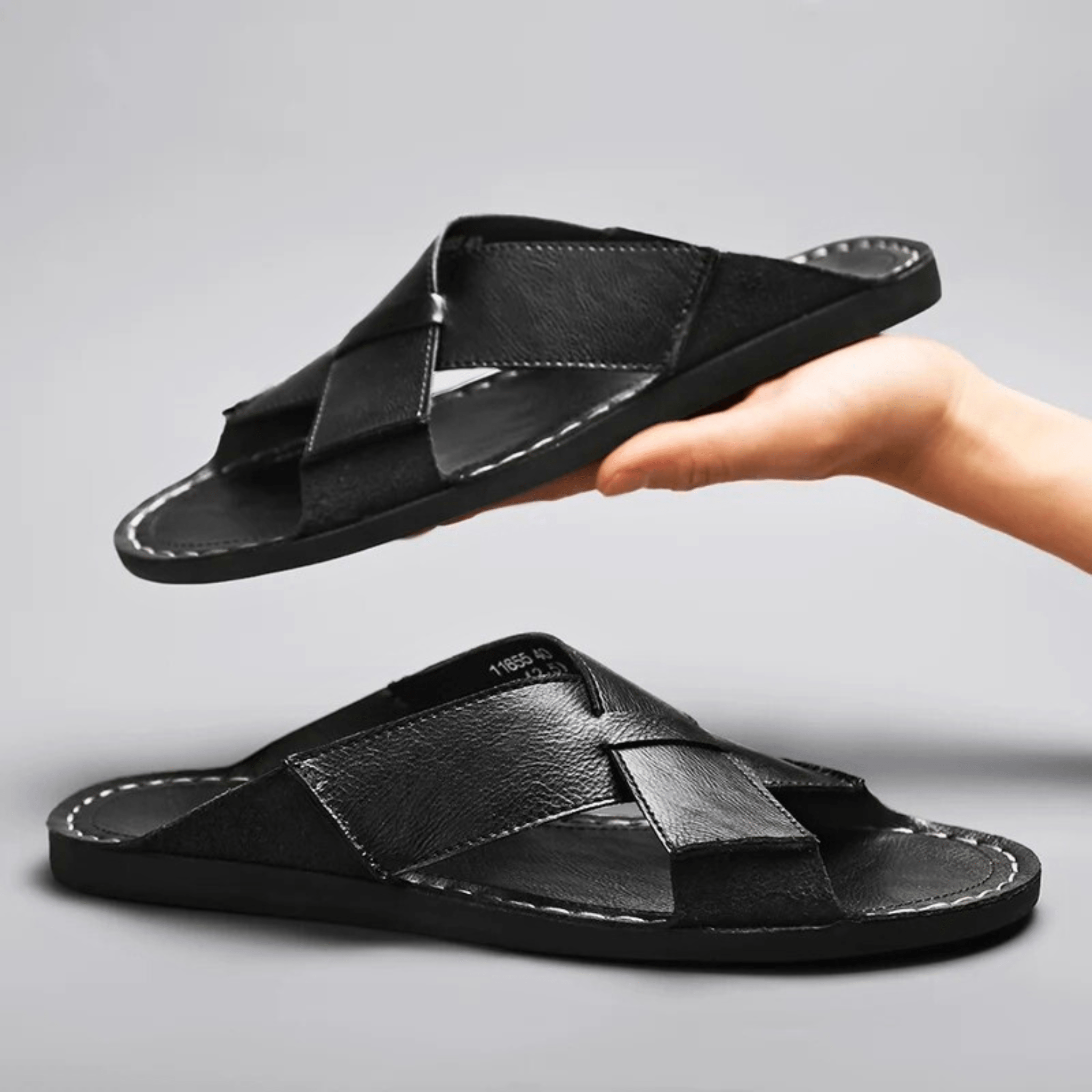 Casual Genuine Leather Slides