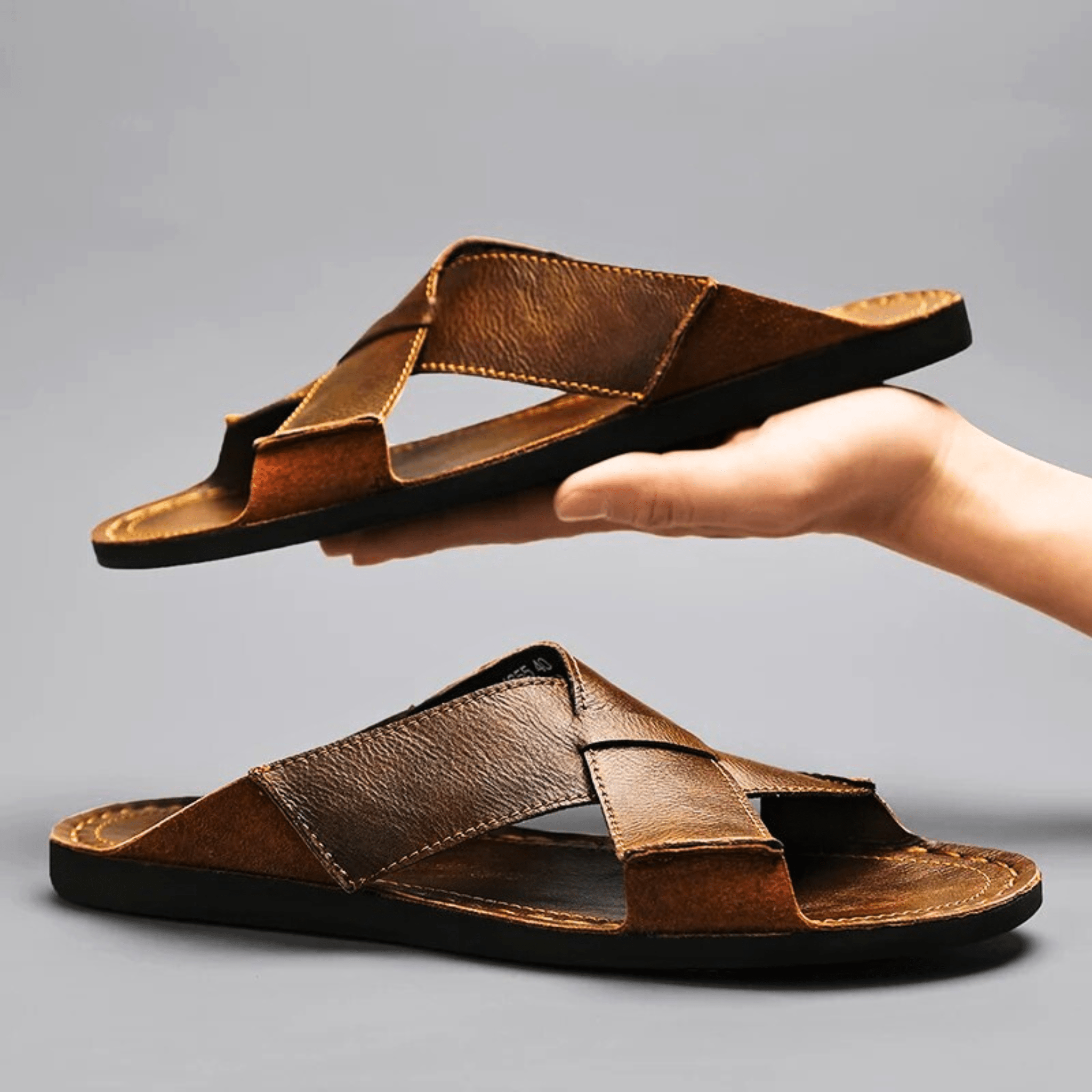 Casual Genuine Leather Slides