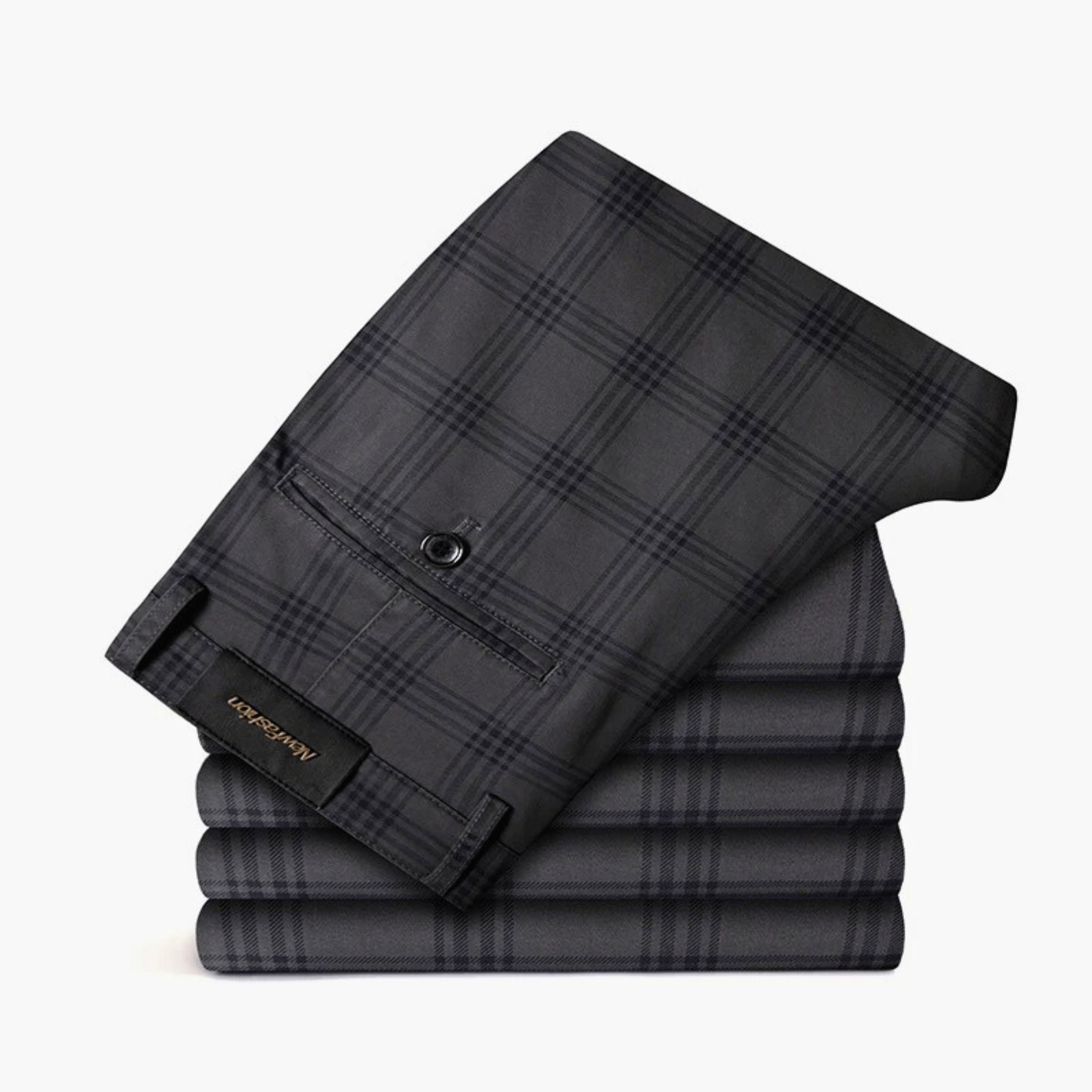 Checkered Slim Fit Business Pants