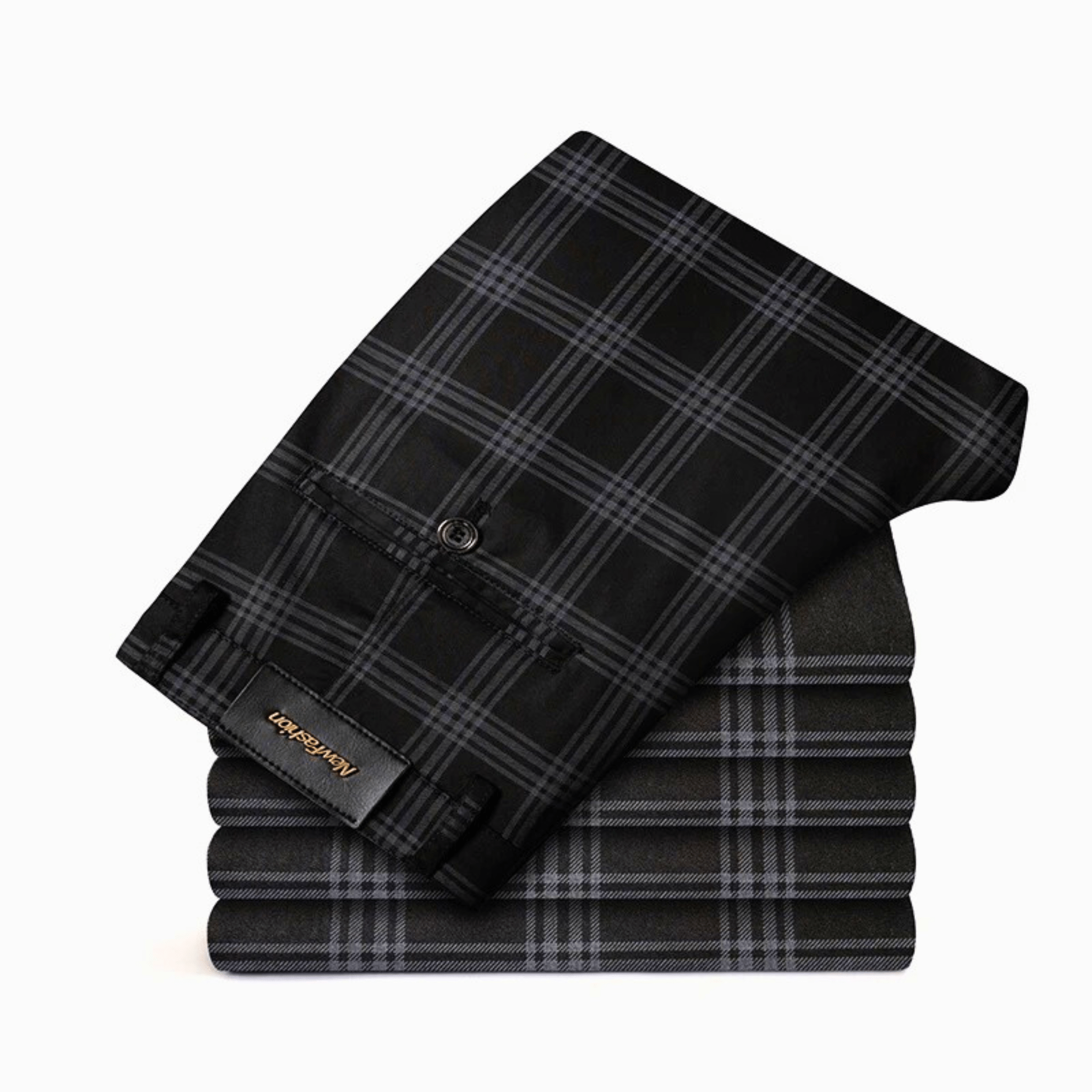 Checkered Slim Fit Business Pants