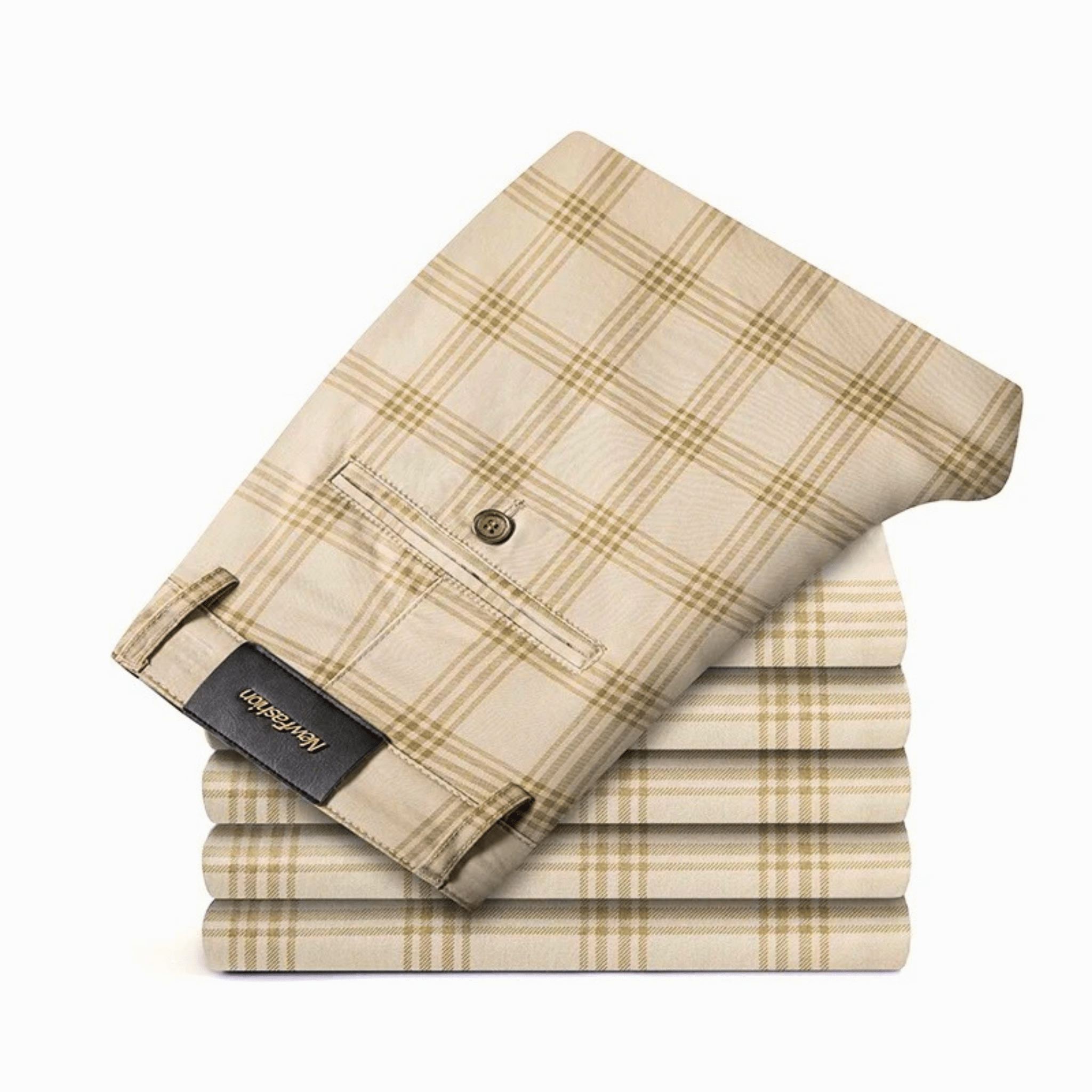 Checkered Slim Fit Business Pants