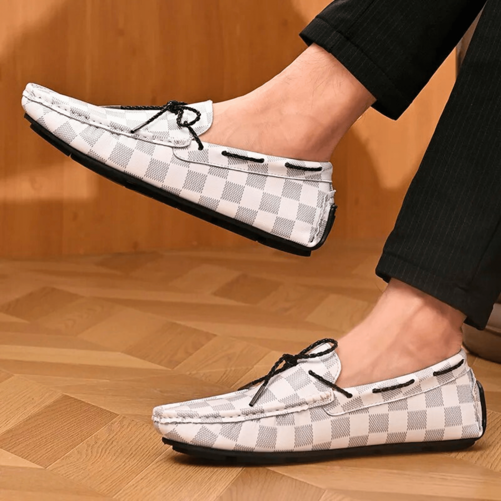 Classic Plaid Driving Loafers
