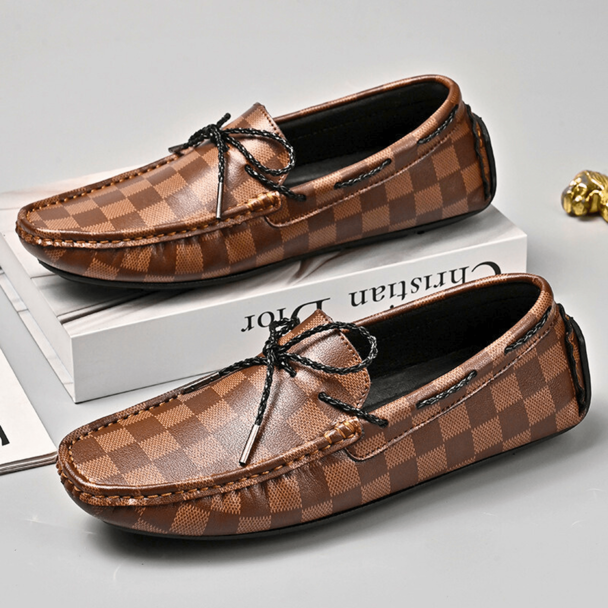 Classic Plaid Driving Loafers