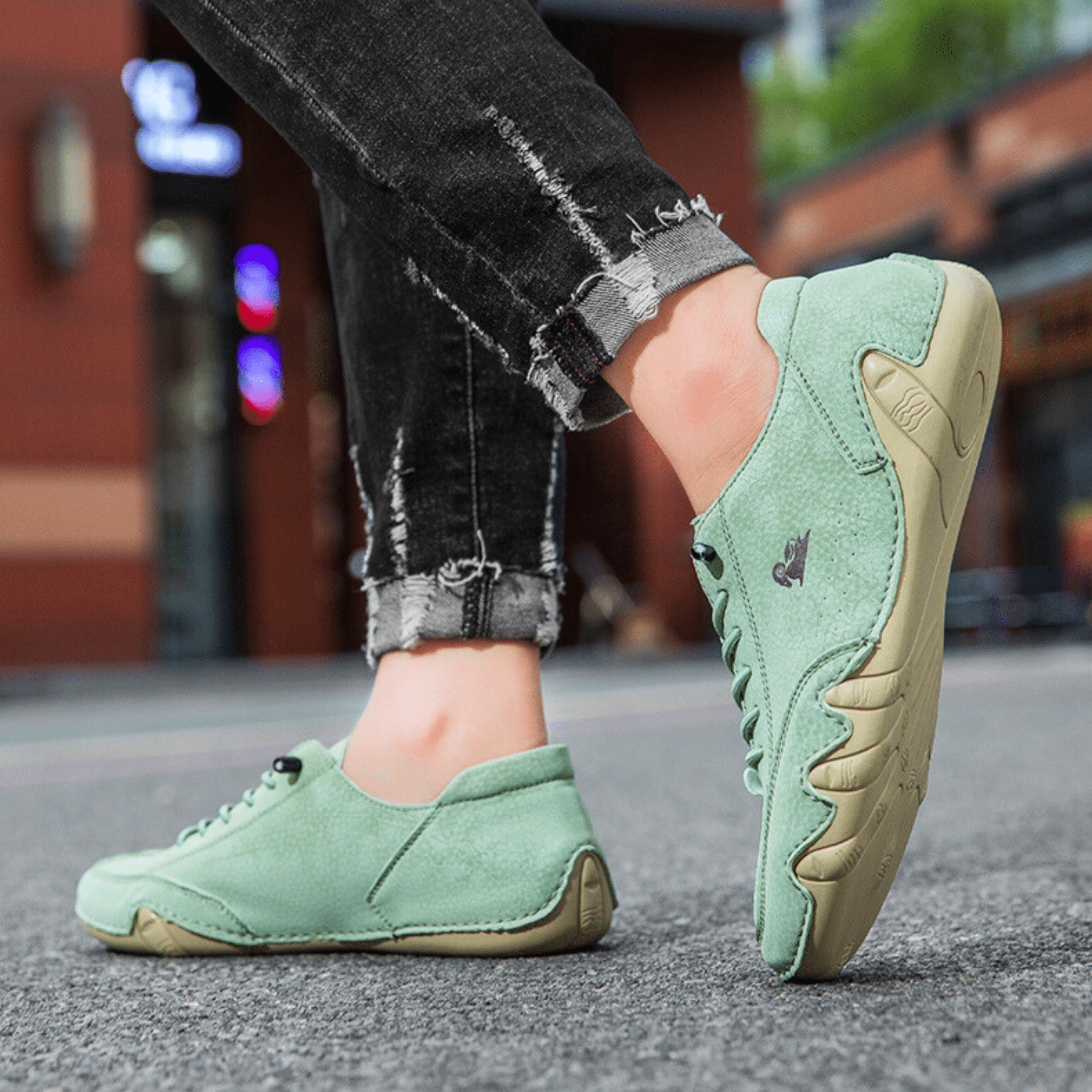 Comfortable Flat Leather Sneakers