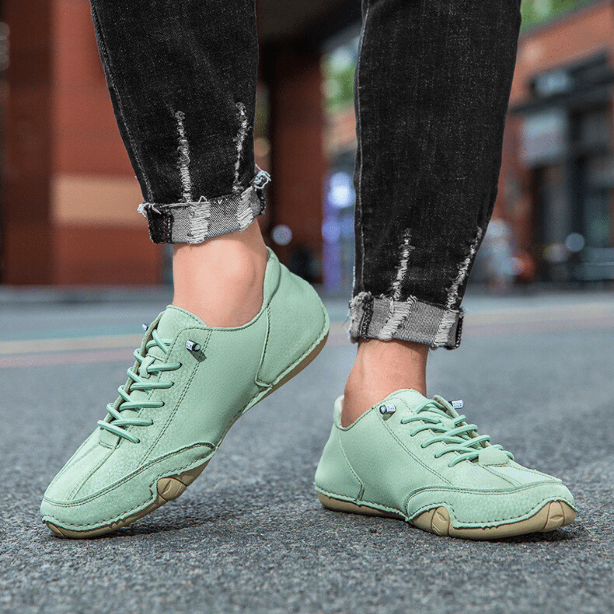 Comfortable Flat Leather Sneakers