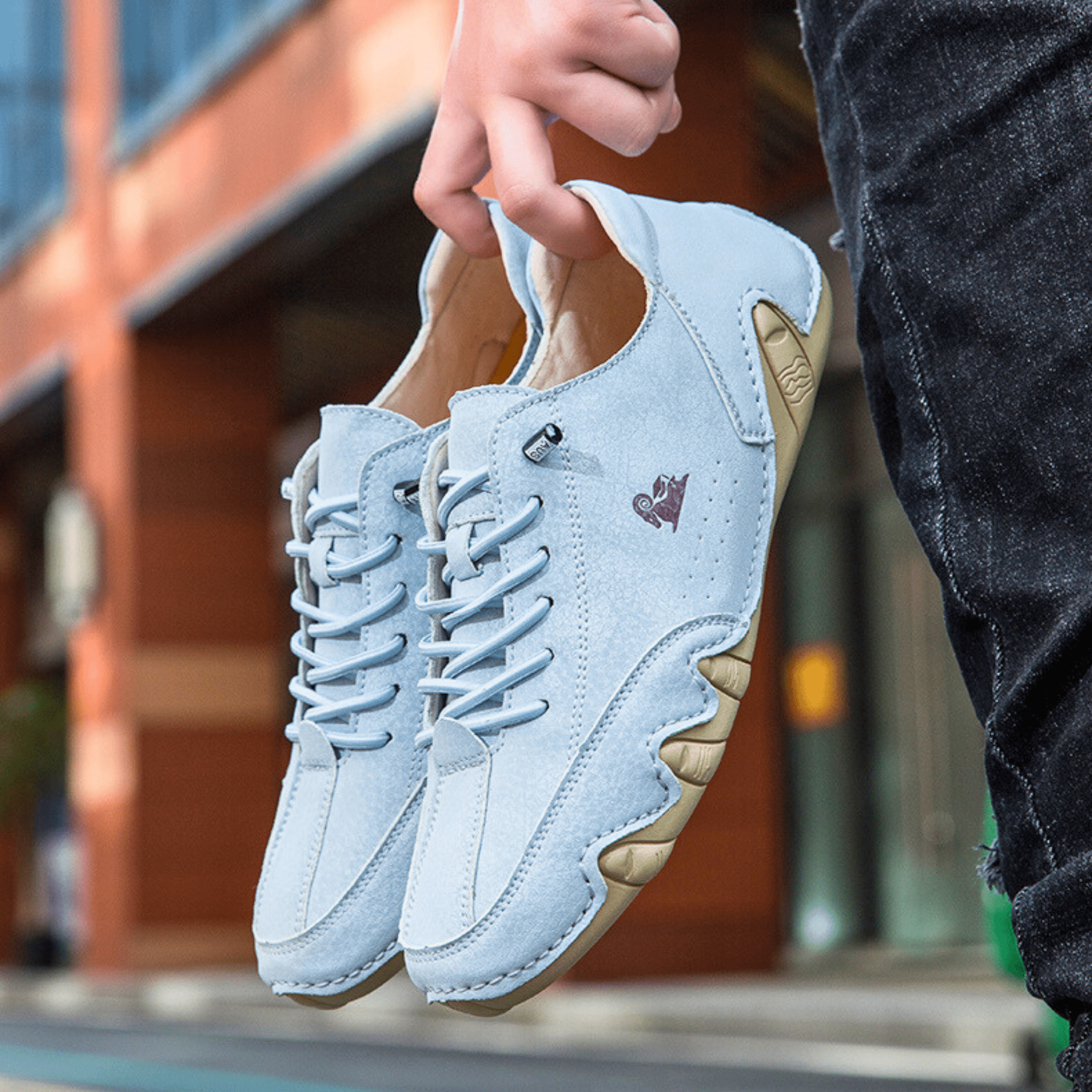 Comfortable Flat Leather Sneakers