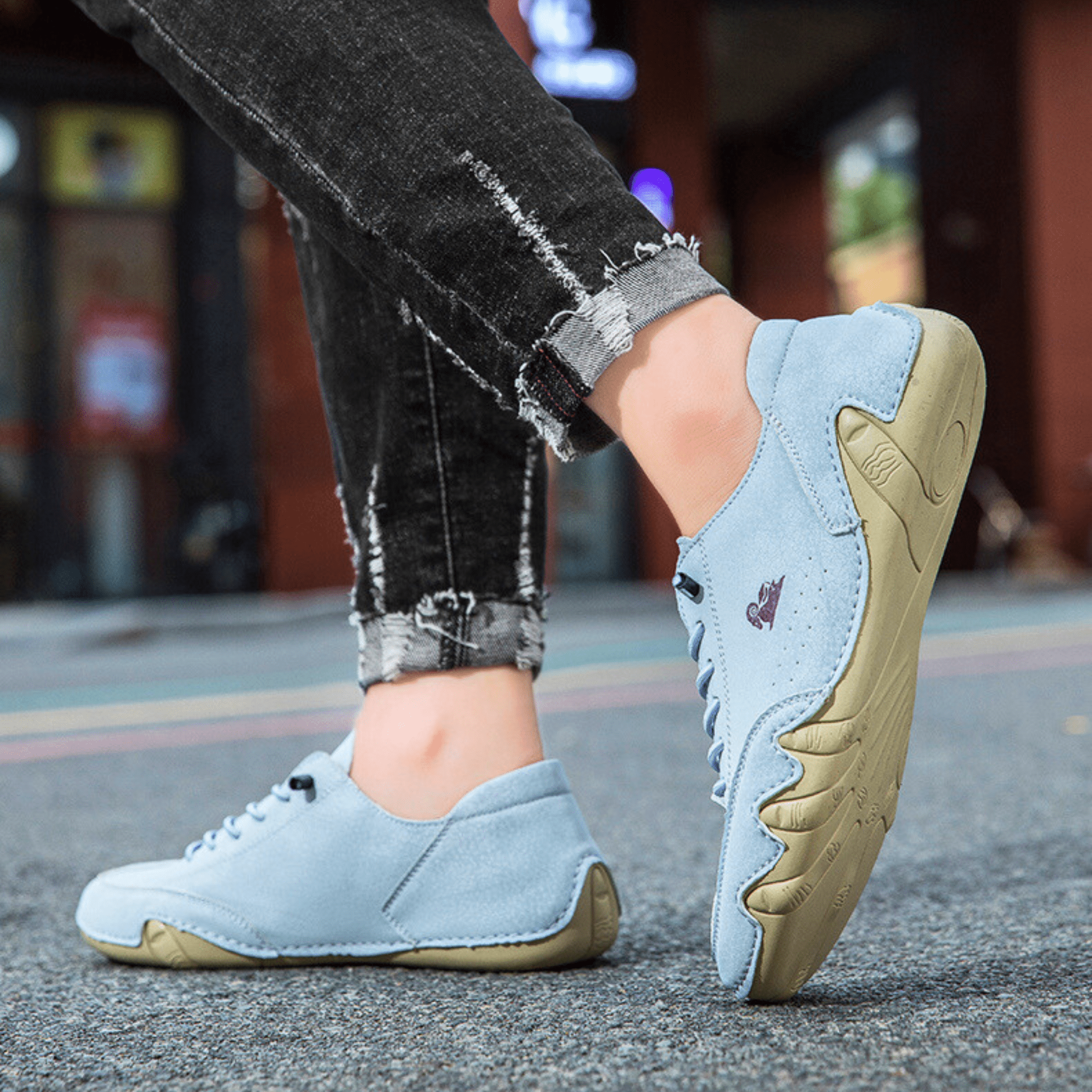 Comfortable Flat Leather Sneakers