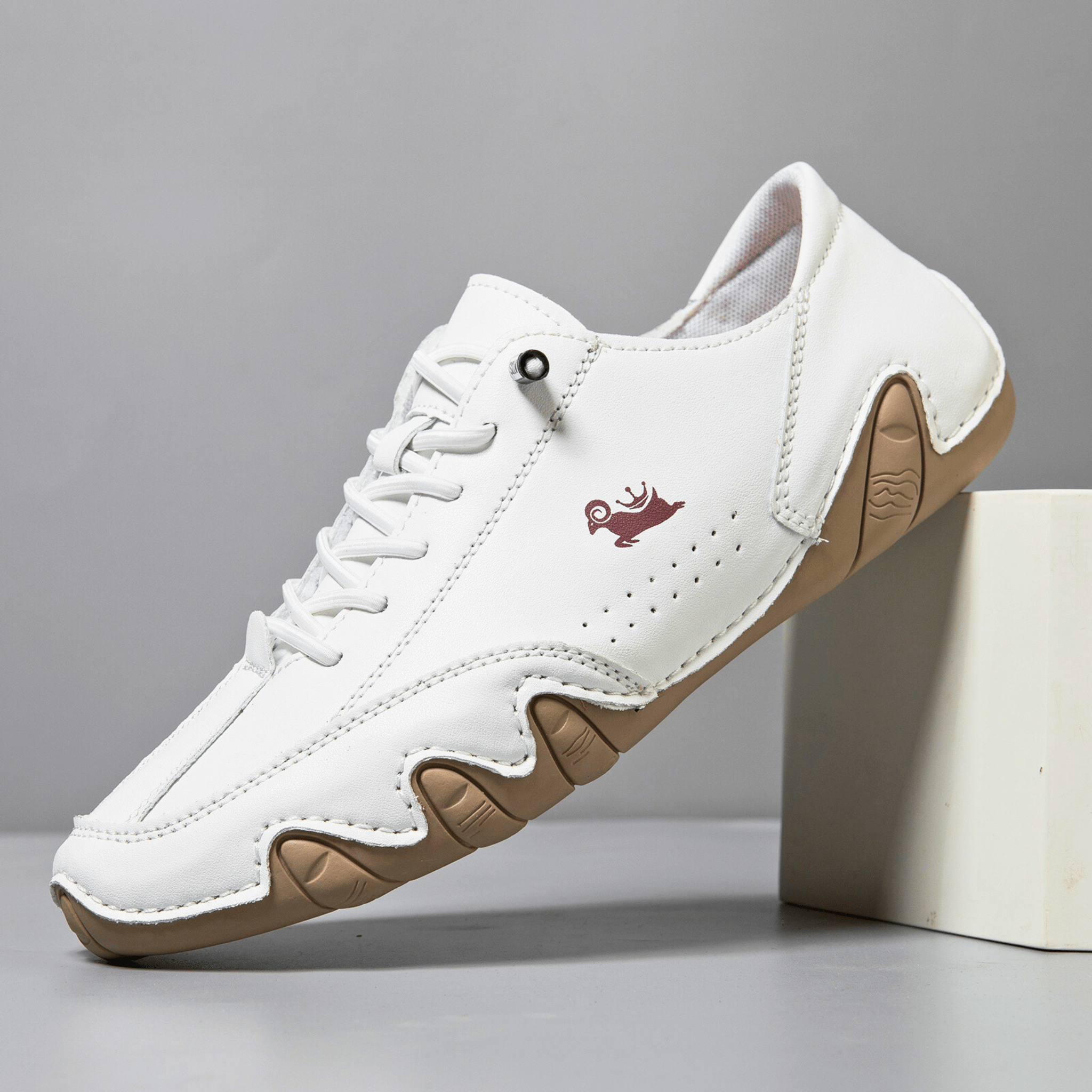 Comfortable Flat Leather Sneakers