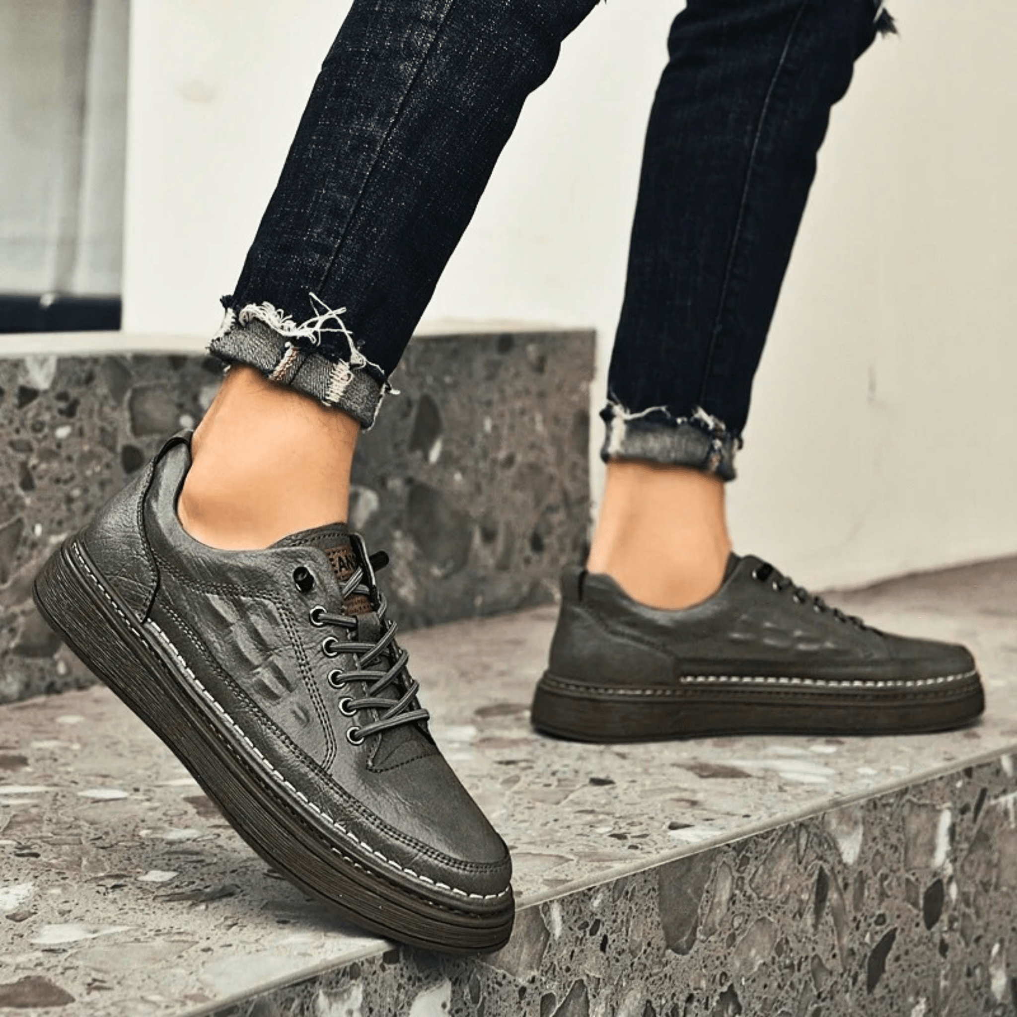 Crocodile Genuine Leather Sneakers