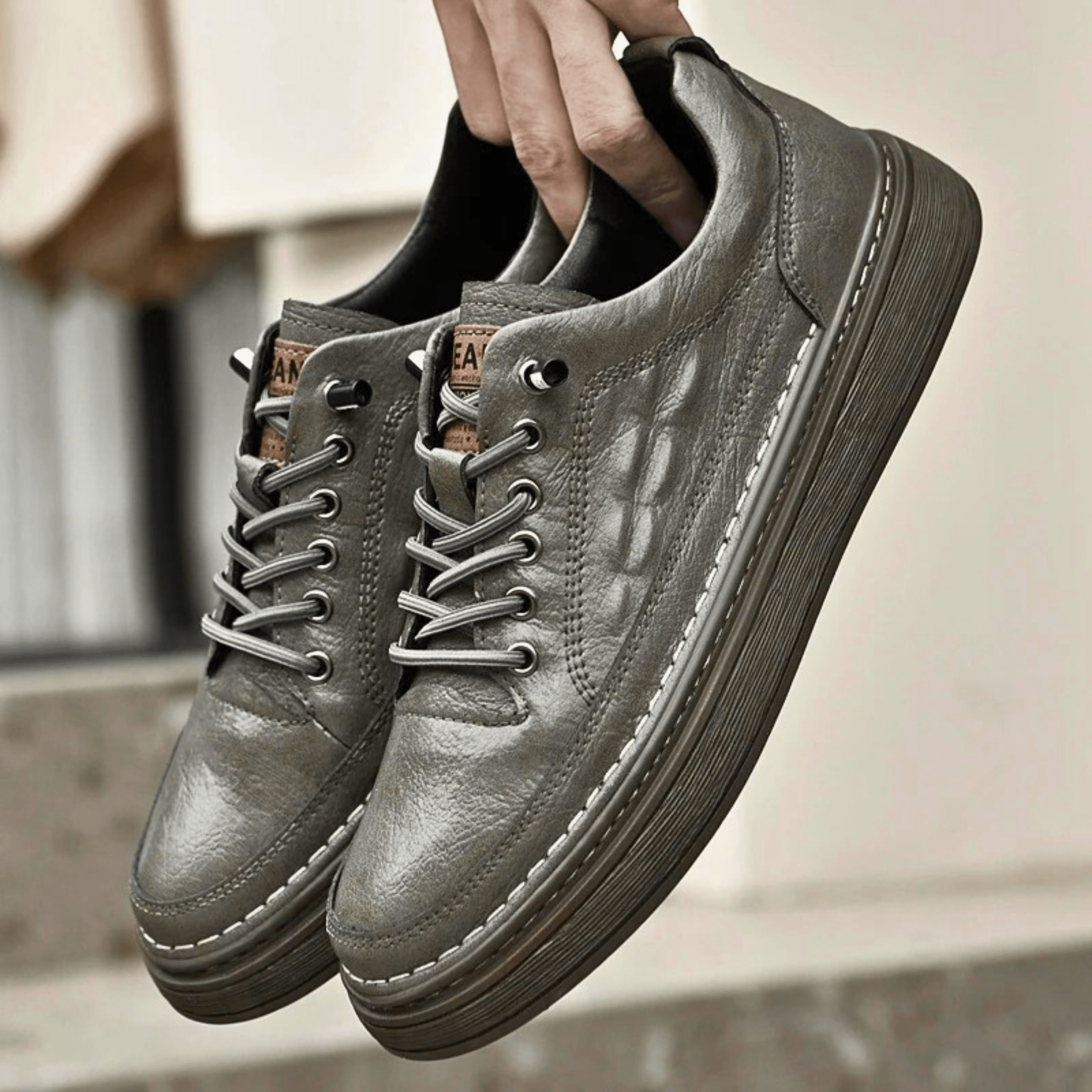 Crocodile Genuine Leather Sneakers