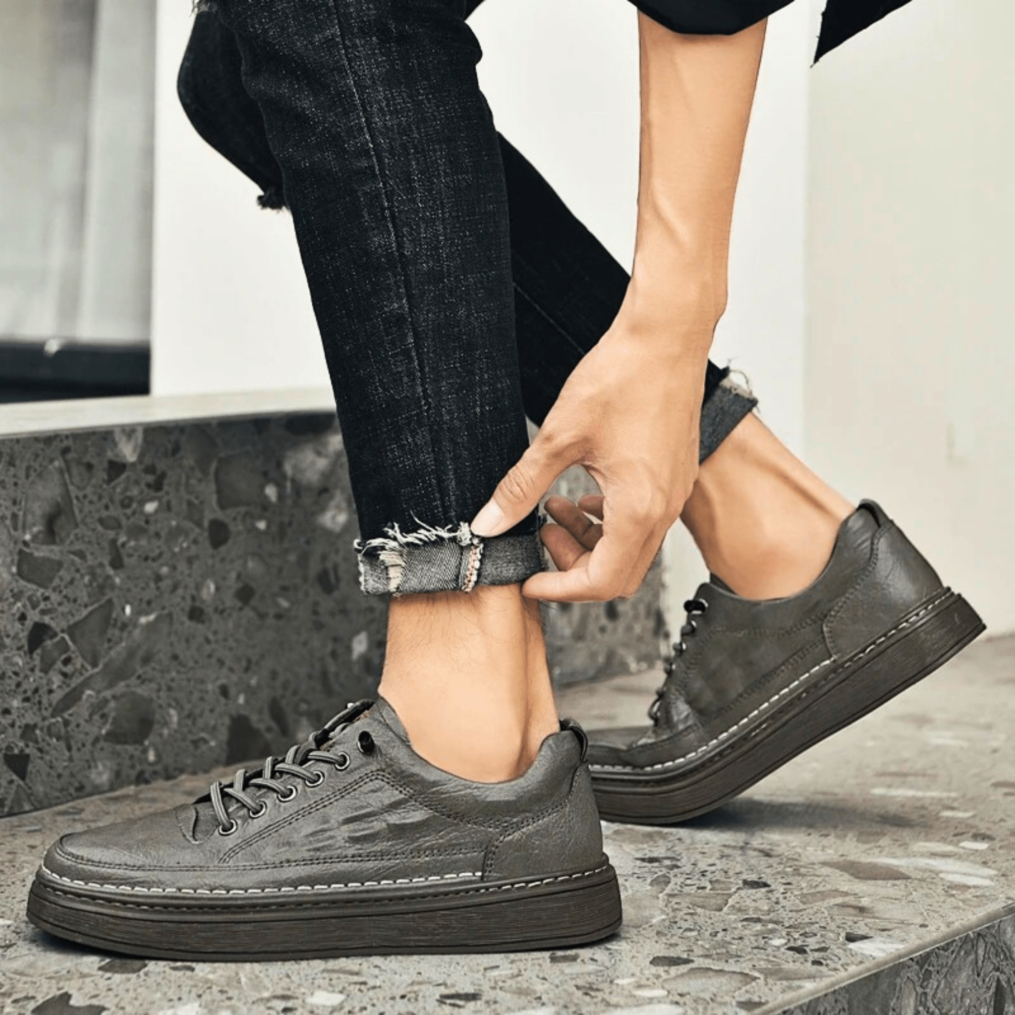 Crocodile Genuine Leather Sneakers