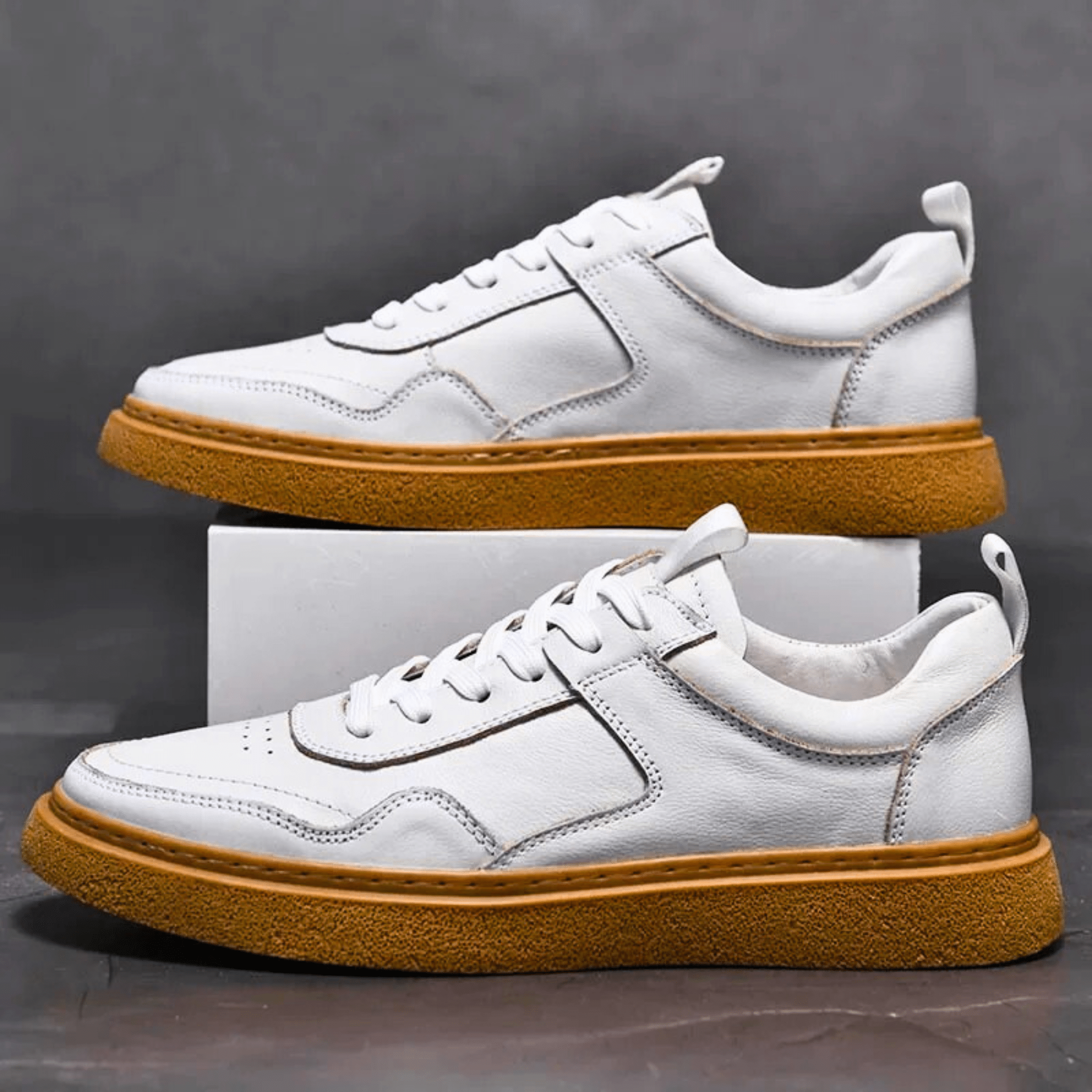 Designer Genuine Leather Sneakers