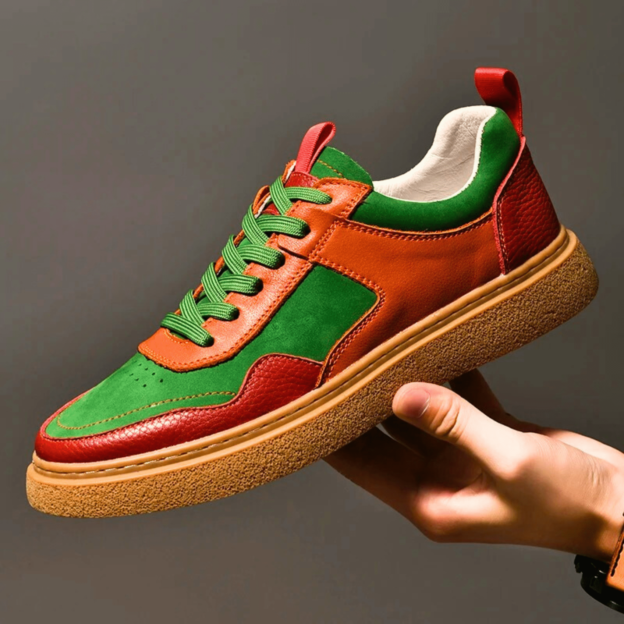 Designer Genuine Leather Sneakers