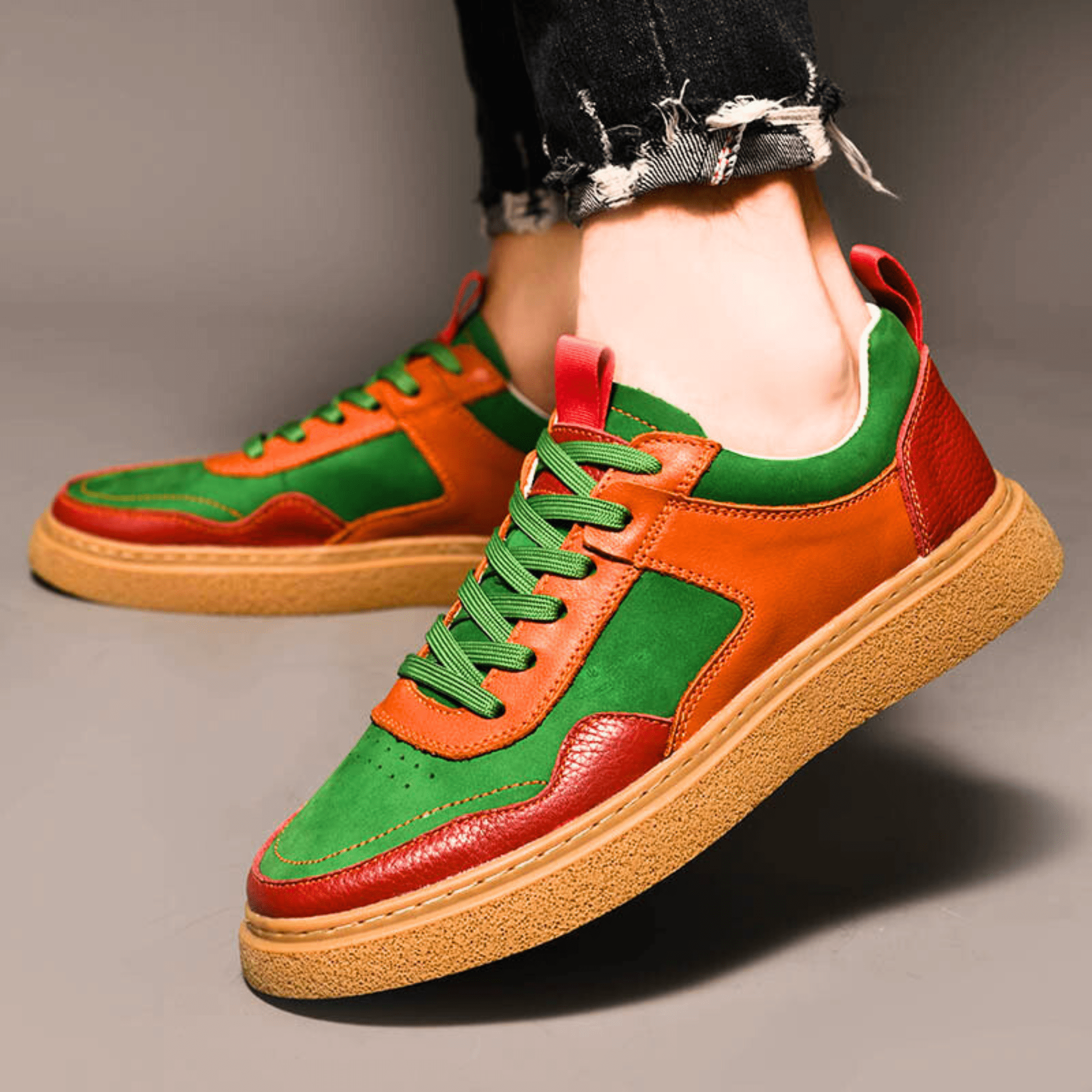 Designer Genuine Leather Sneakers