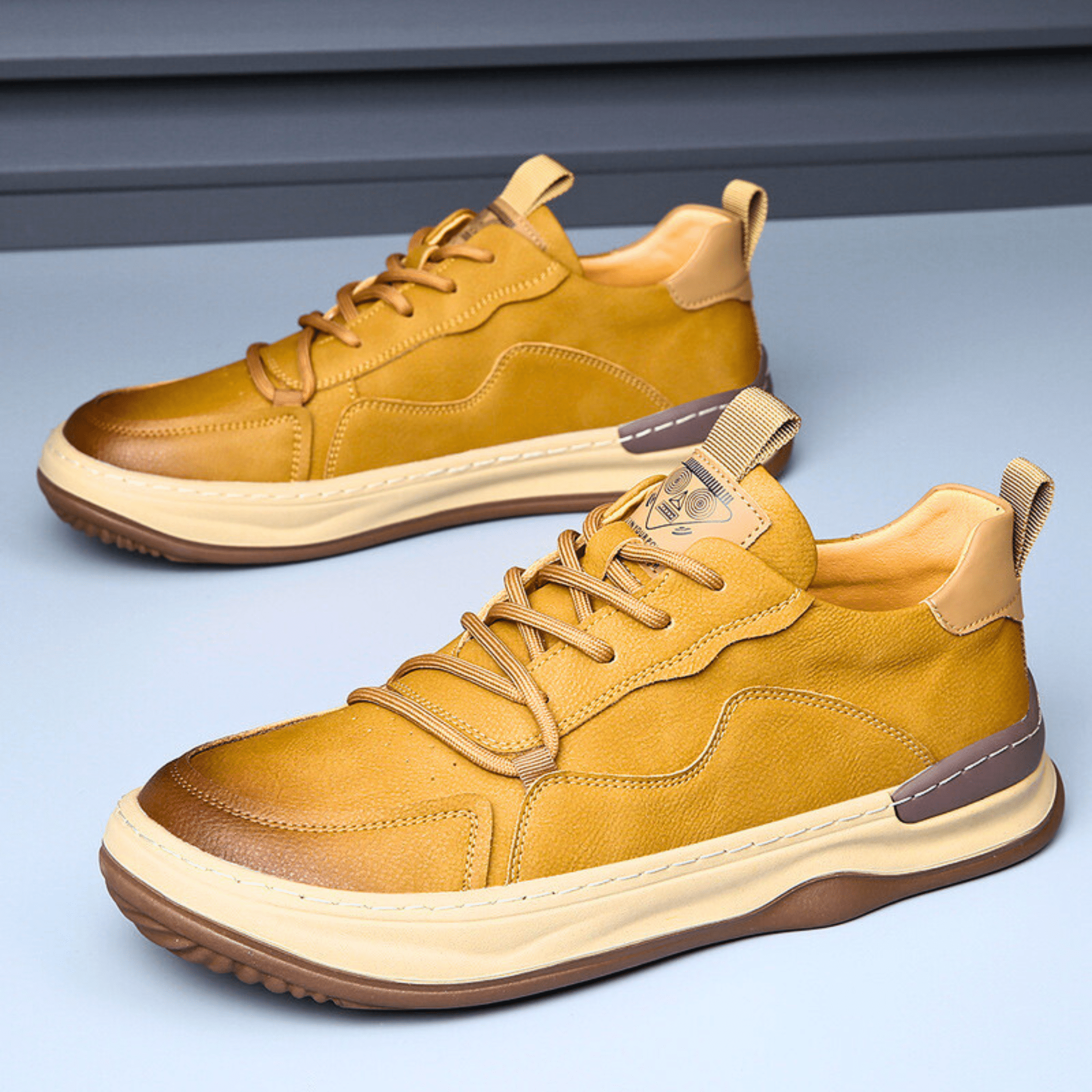 EarthTone Leather Sneakers