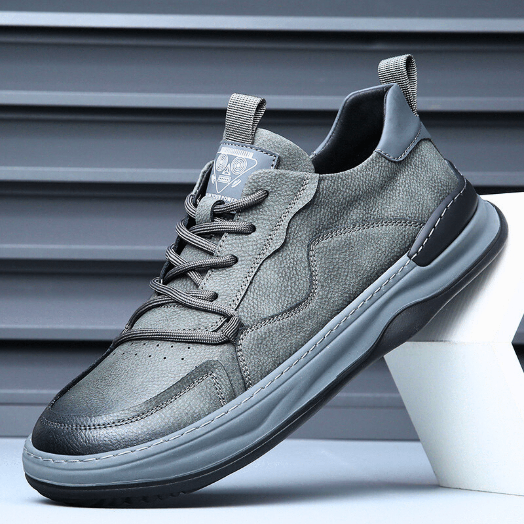 EarthTone Leather Sneakers