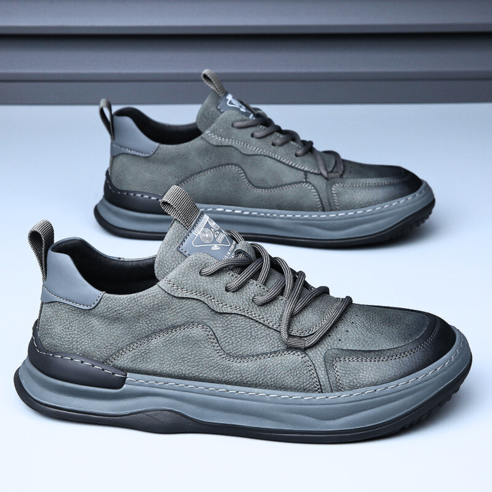 EarthTone Leather Sneakers