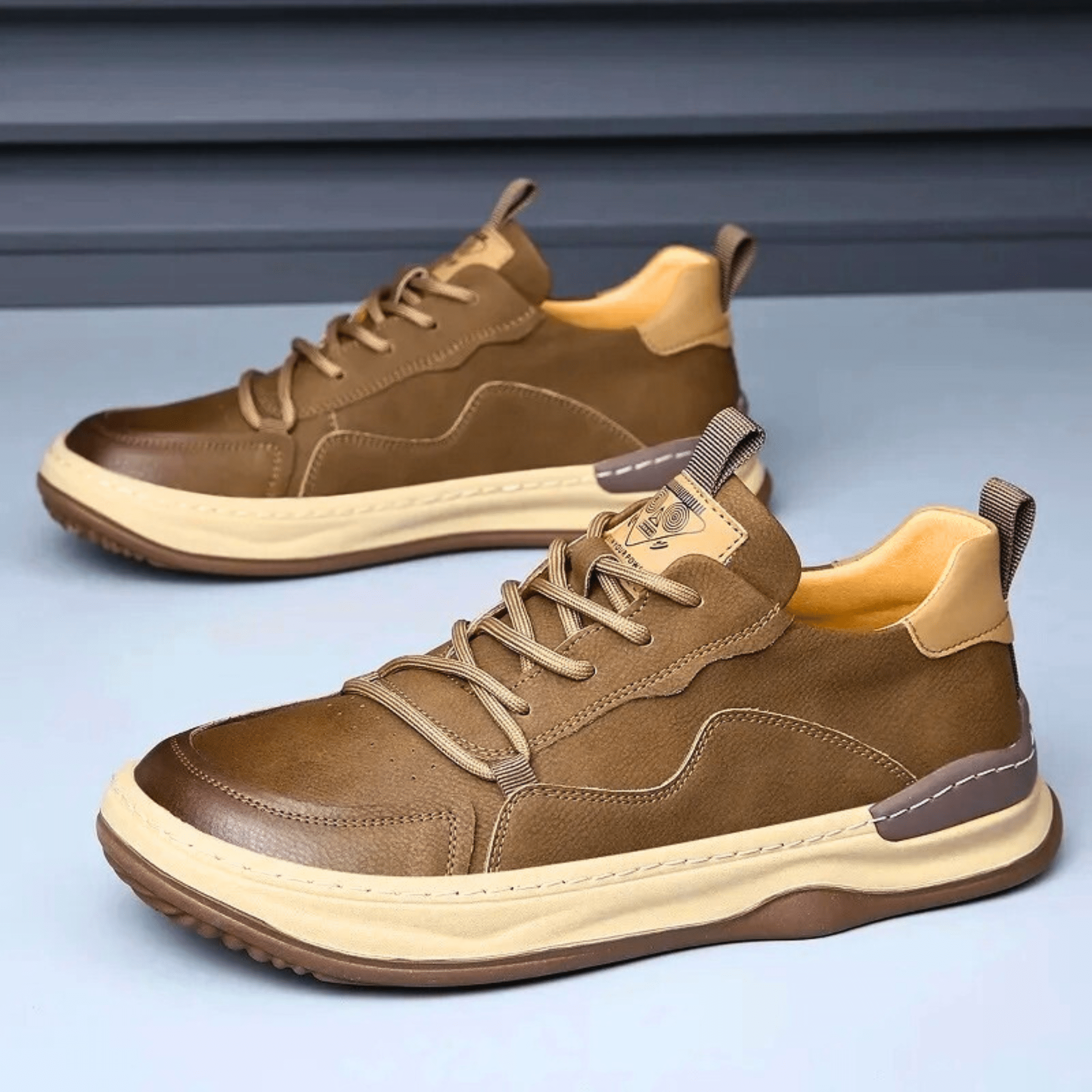 EarthTone Leather Sneakers