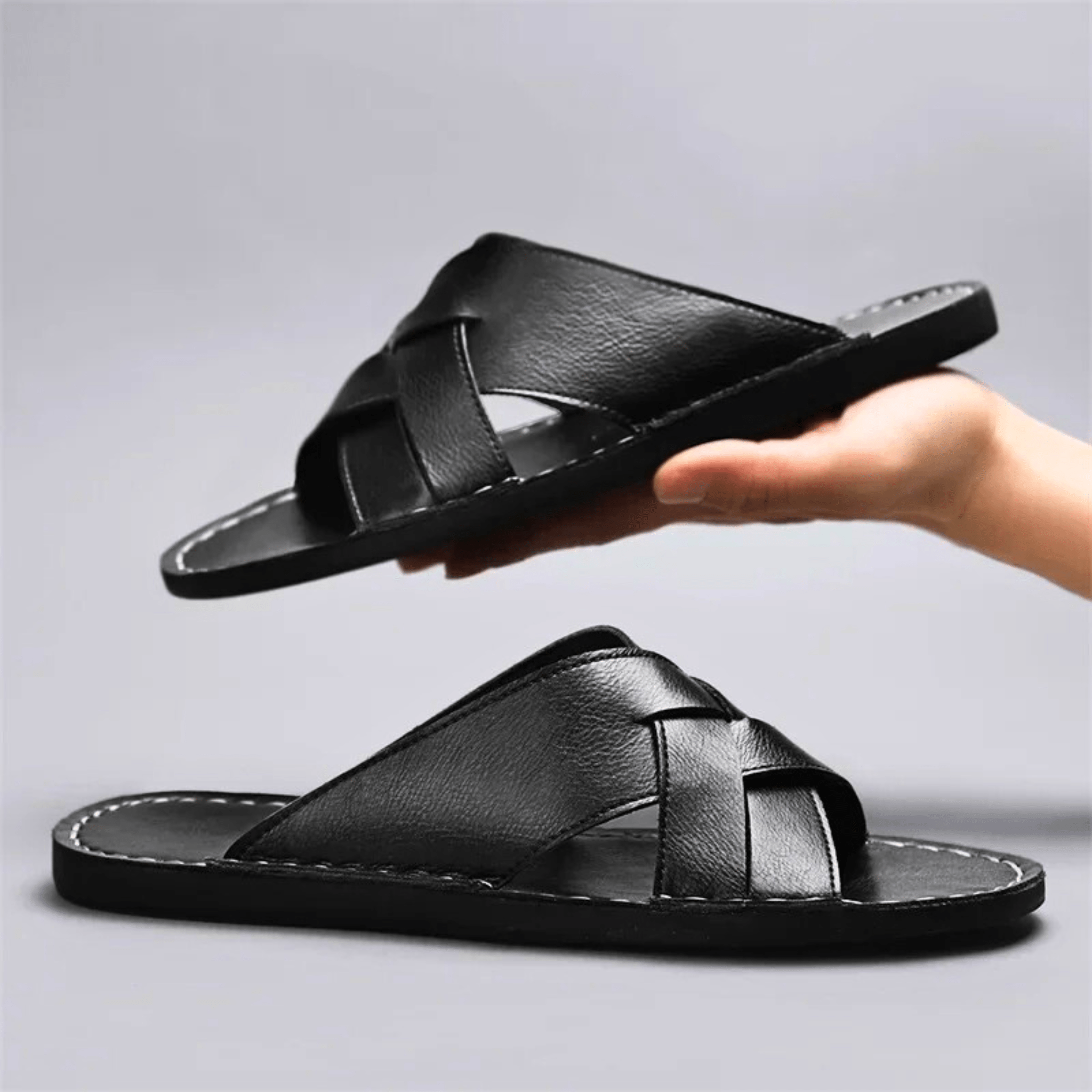 Genuine Leather Beach Slippers