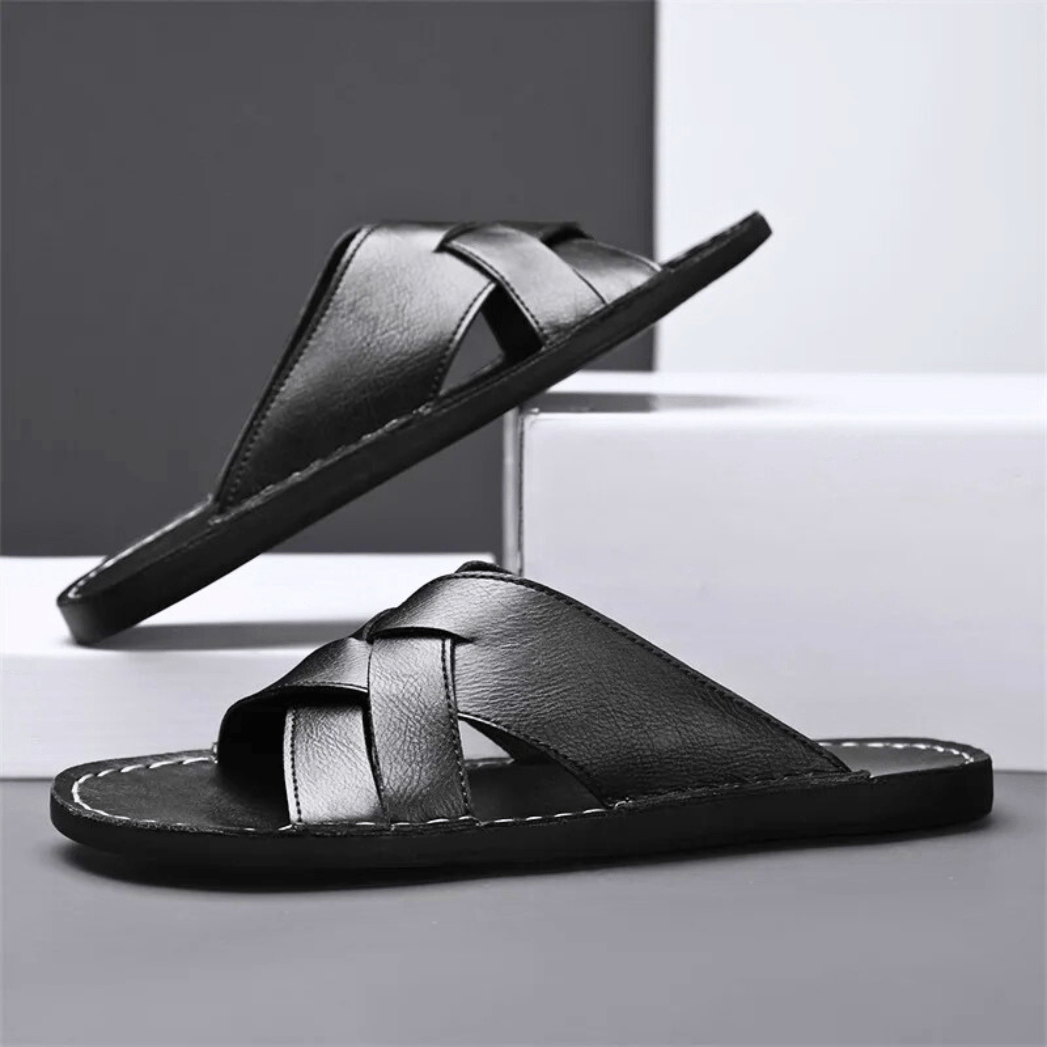 Genuine Leather Beach Slippers