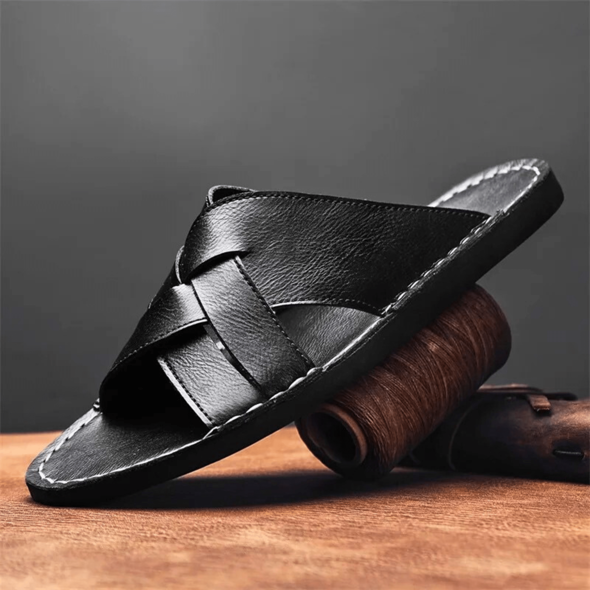 Genuine Leather Beach Slippers