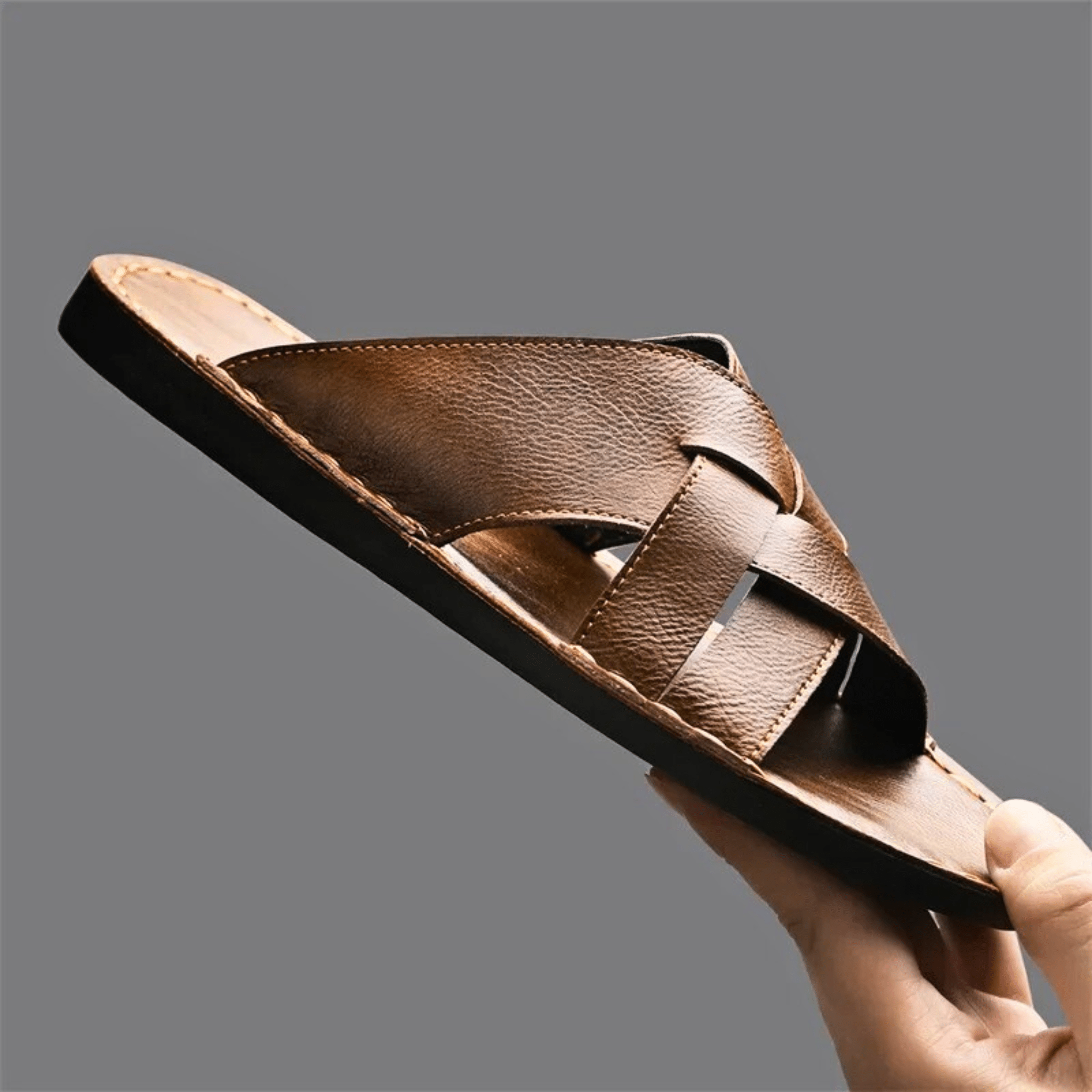 Genuine Leather Beach Slippers