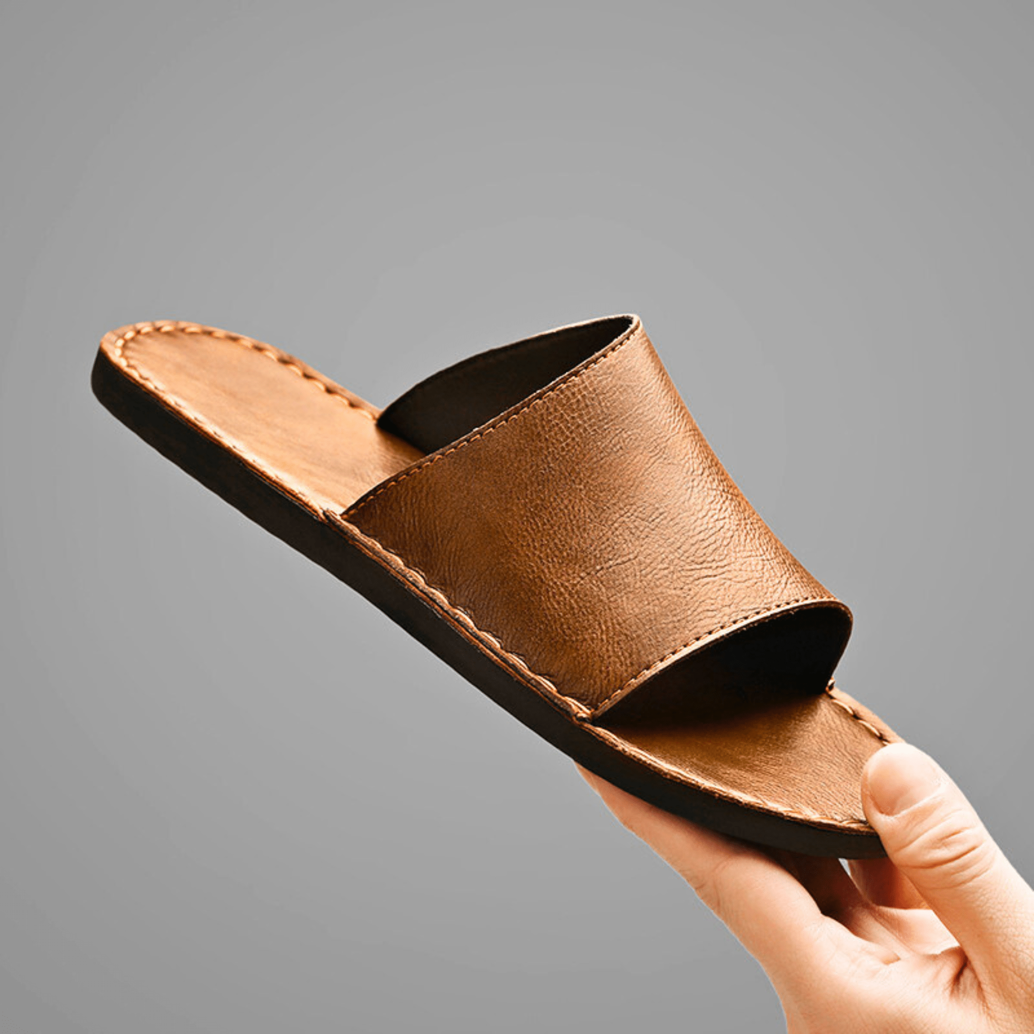 Genuine Leather Summer Slides