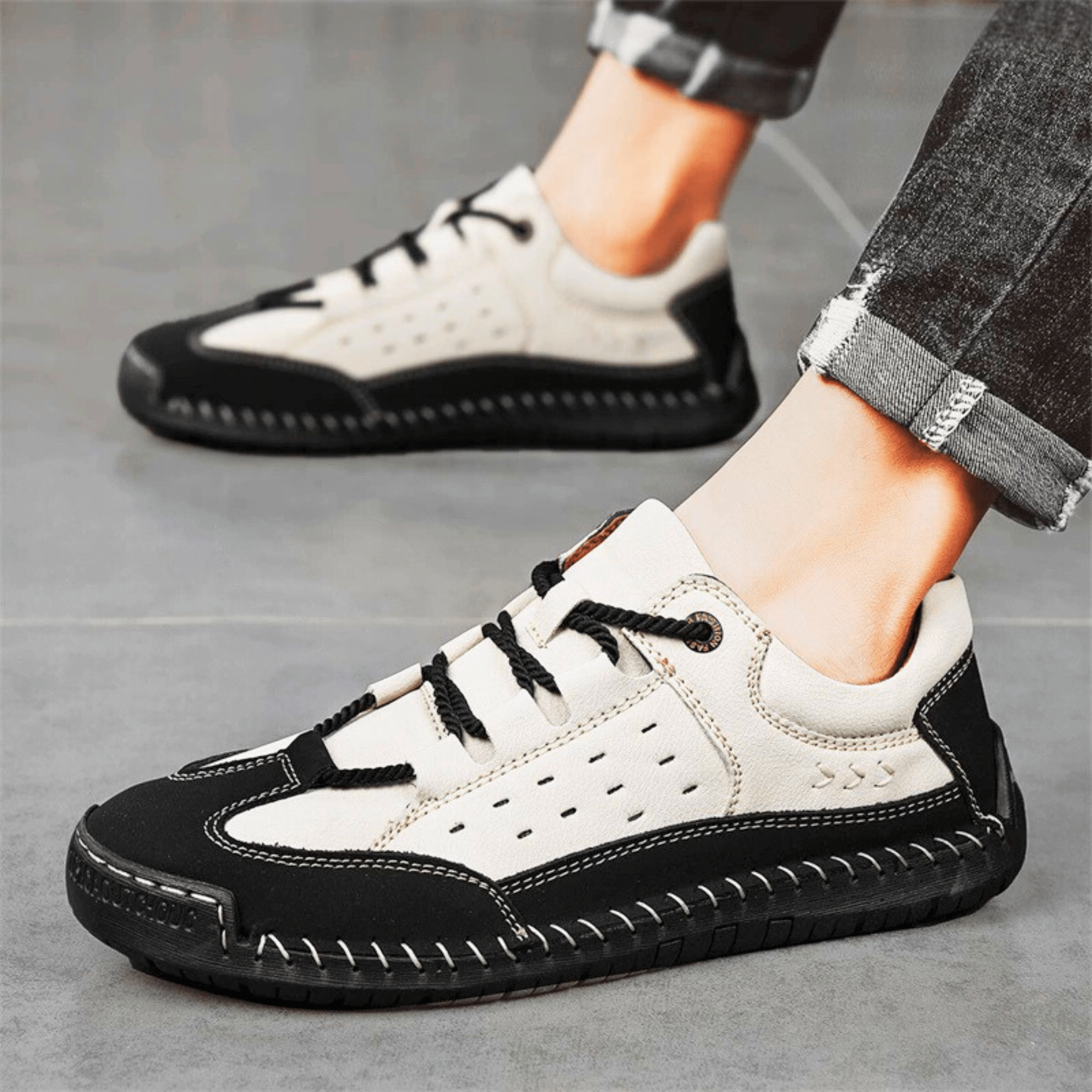 Hand-Stiched Leather Sneakers