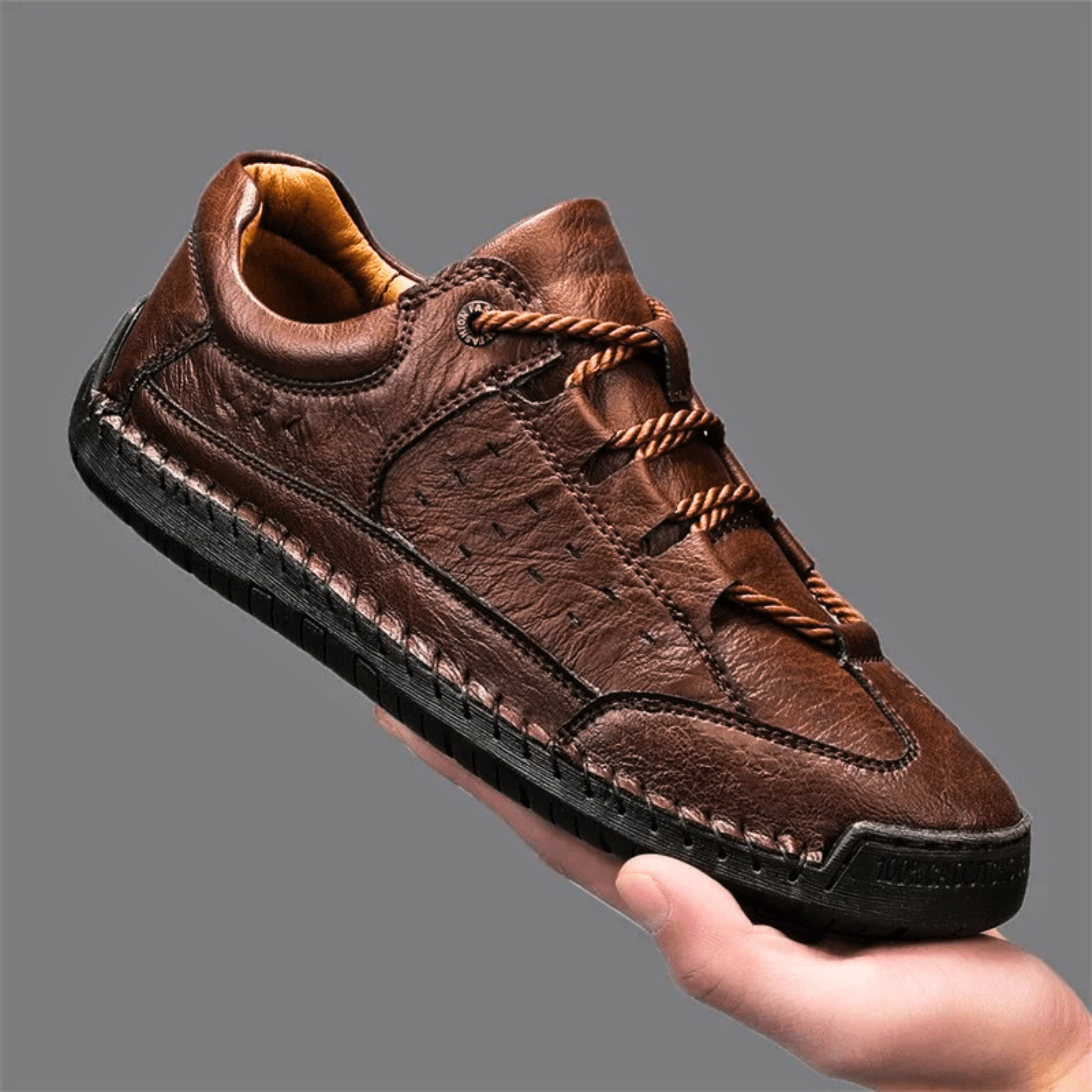 Hand-Stiched Leather Sneakers
