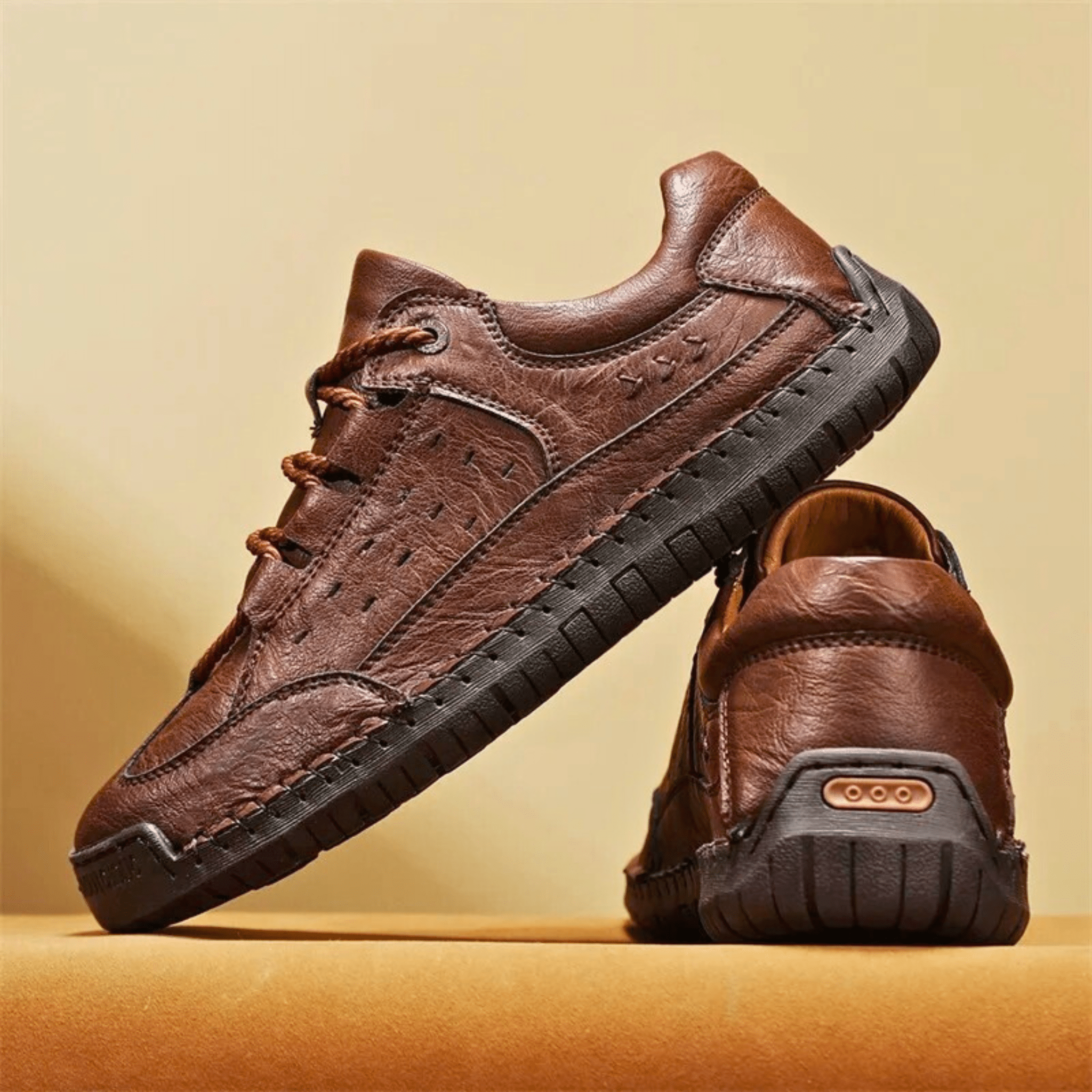 Hand-Stiched Leather Sneakers