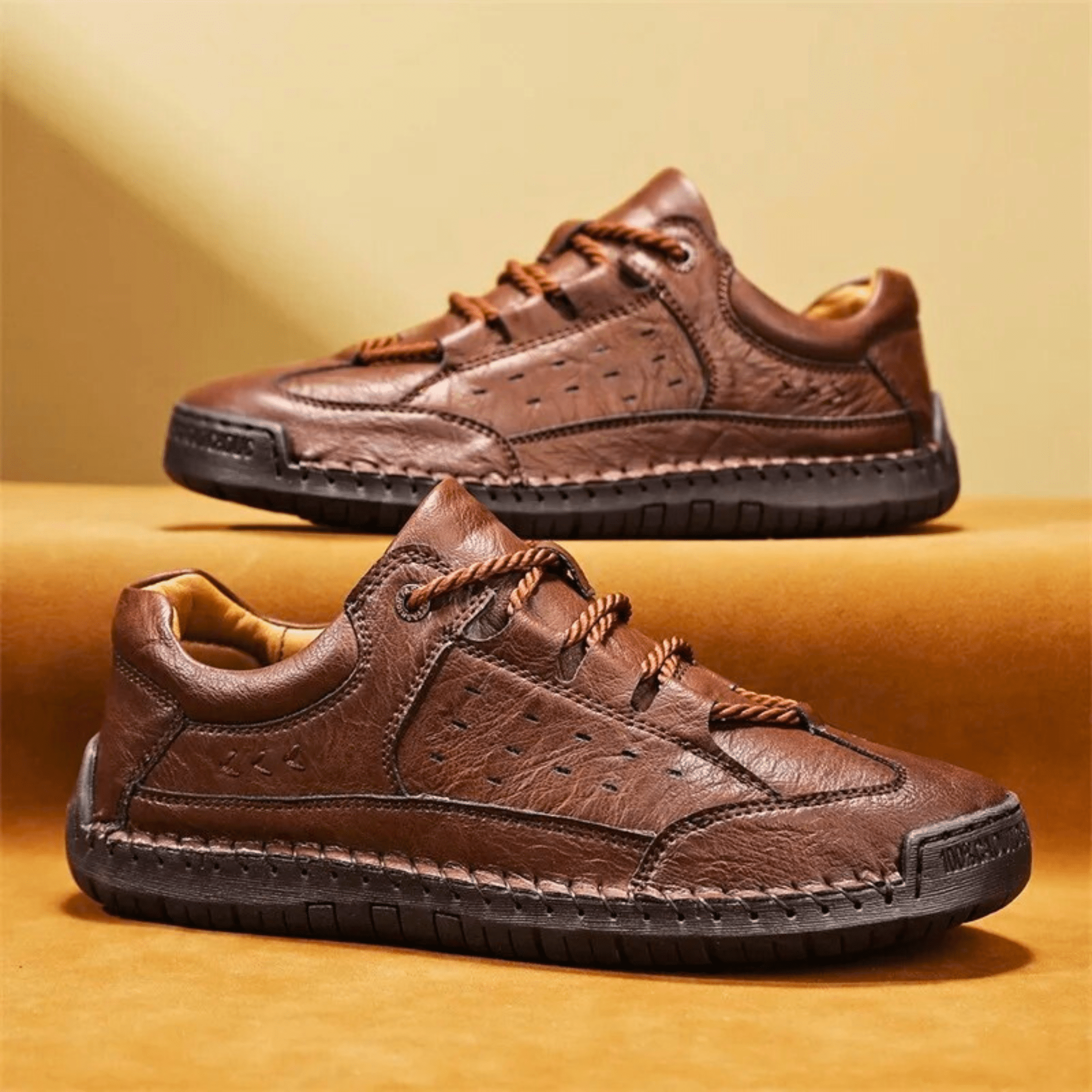 Hand-Stiched Leather Sneakers