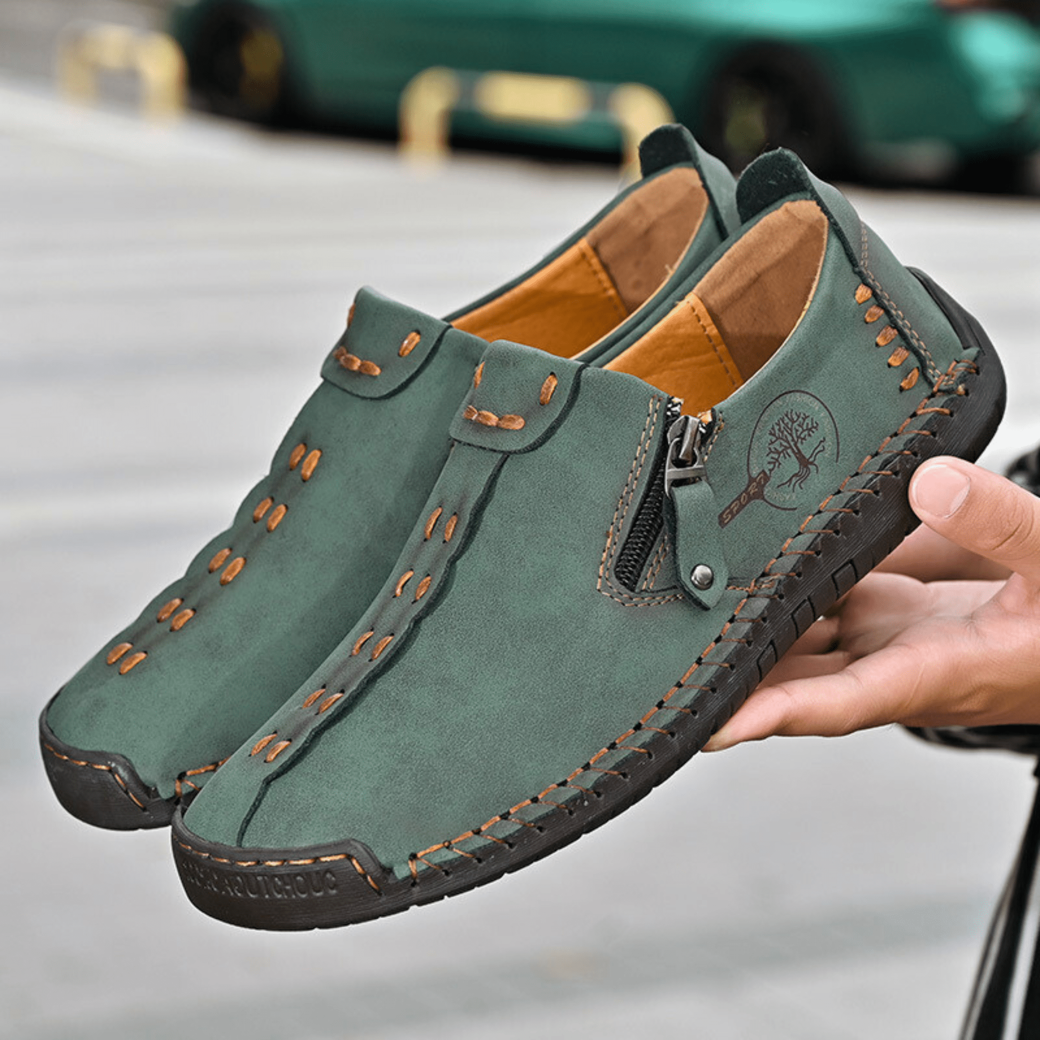 Handmade Leather ZipEase Loafers