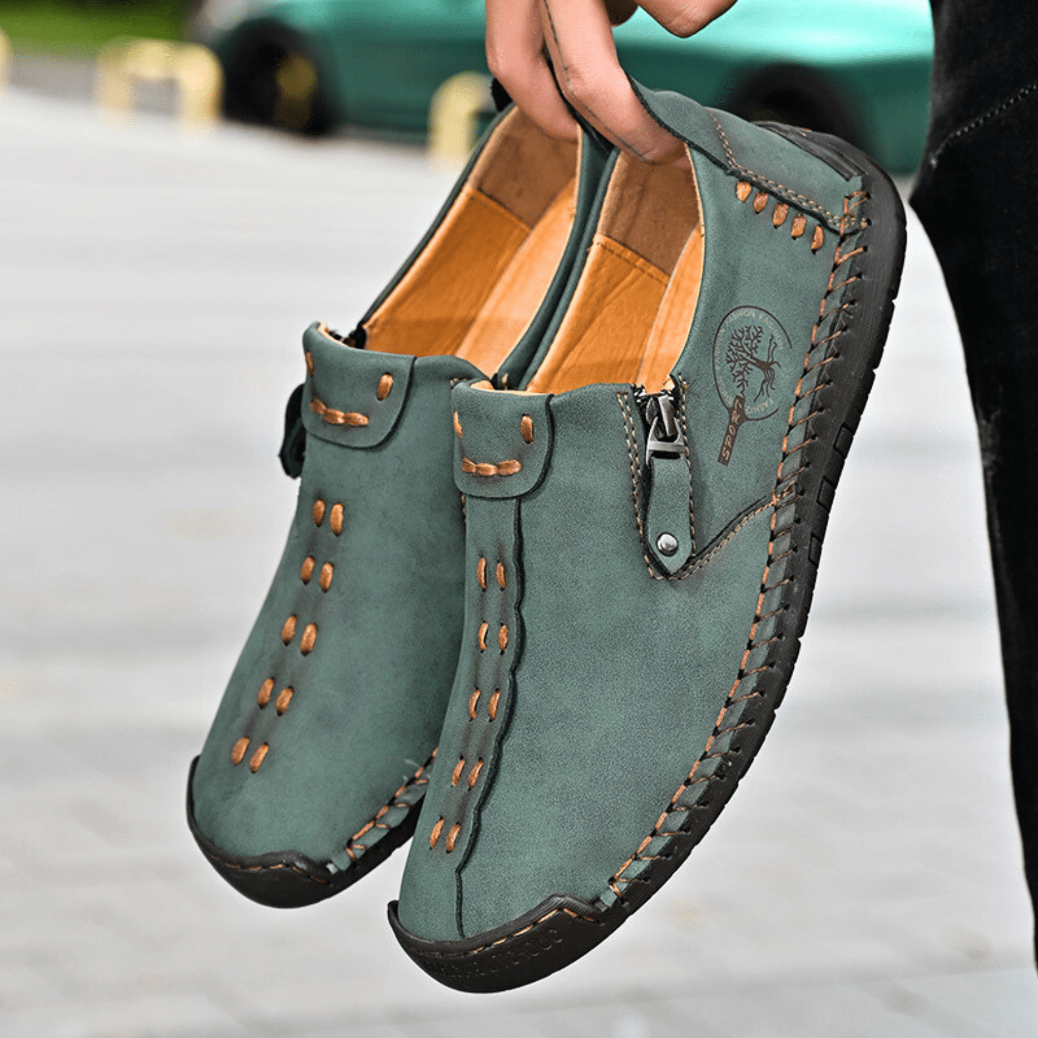 Handmade Leather ZipEase Loafers