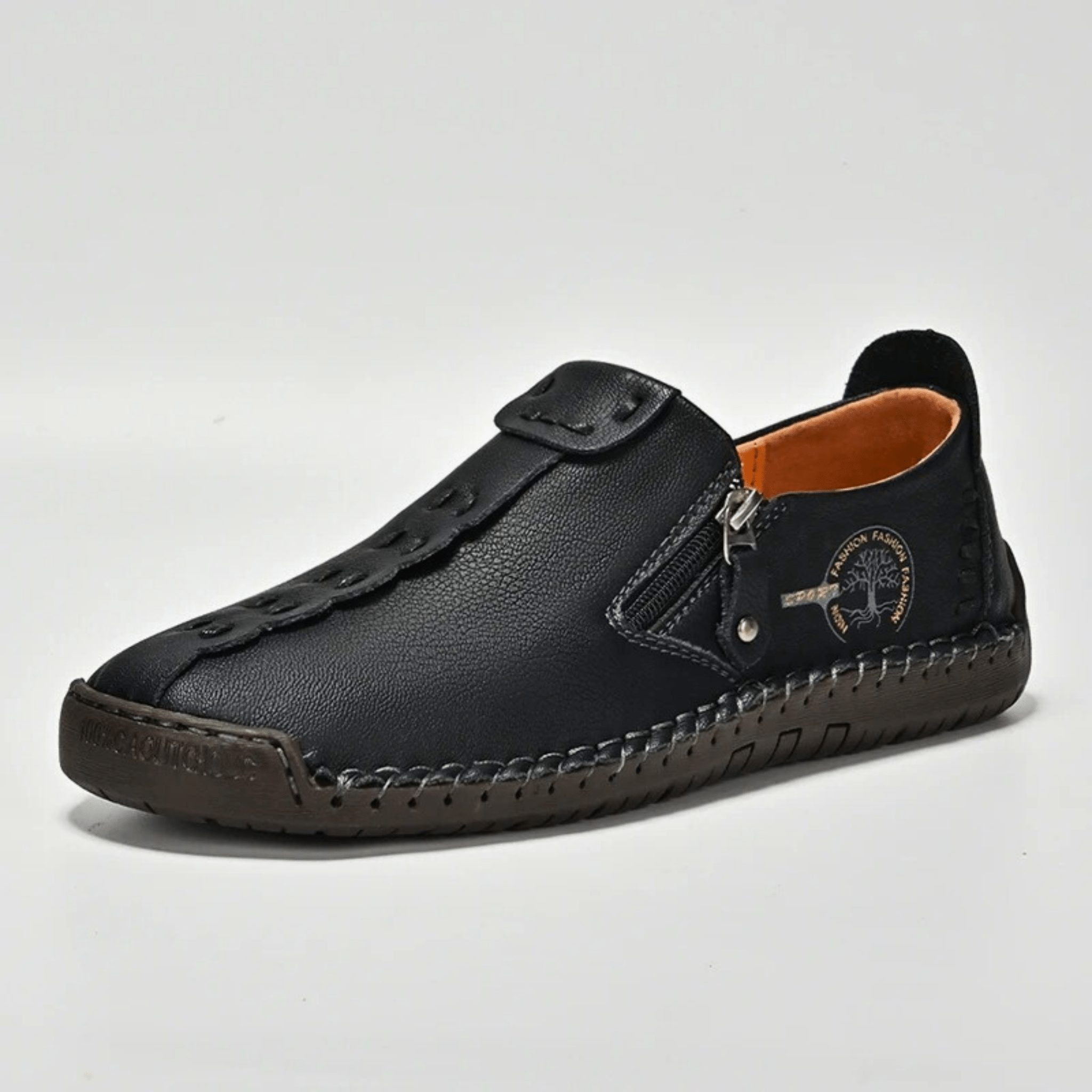 Handmade Leather ZipEase Loafers