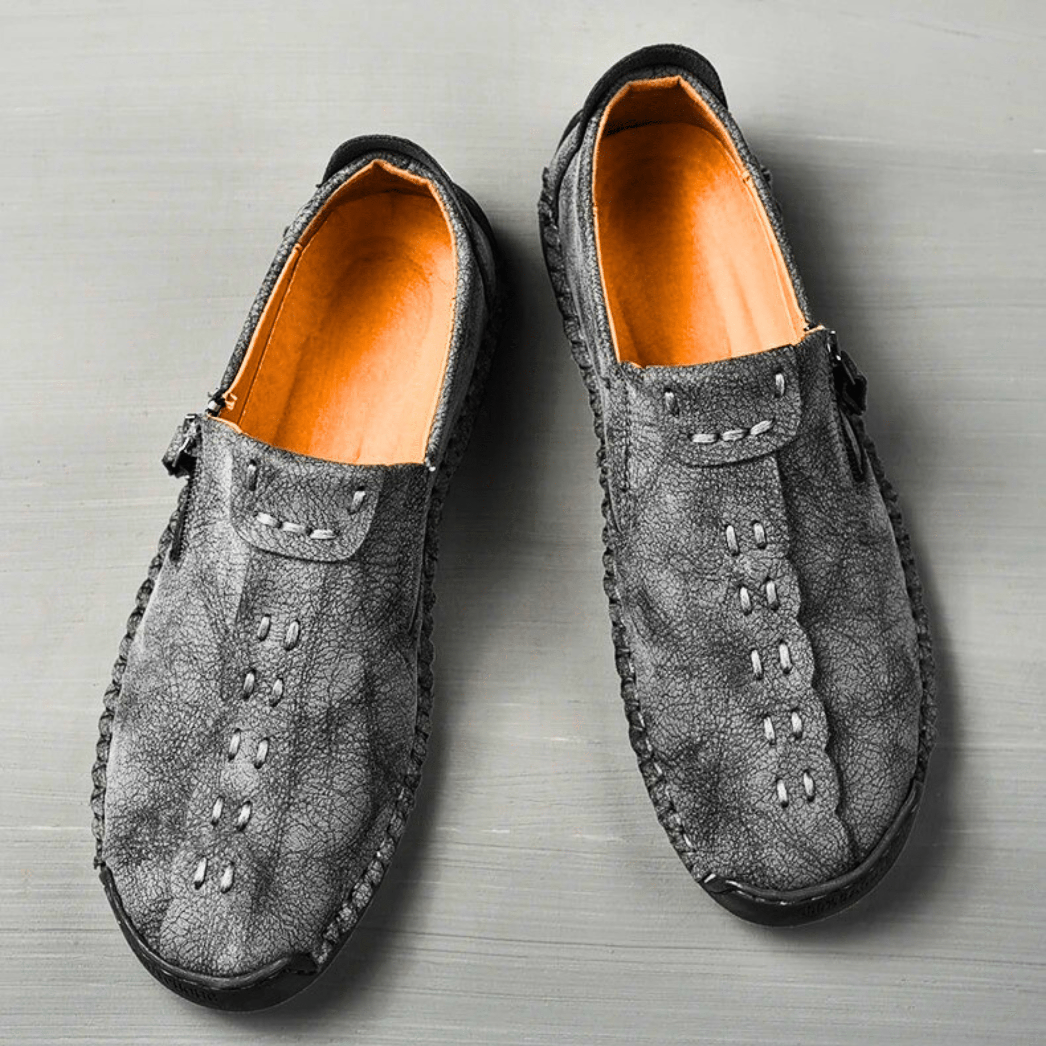 Handmade Leather ZipEase Loafers