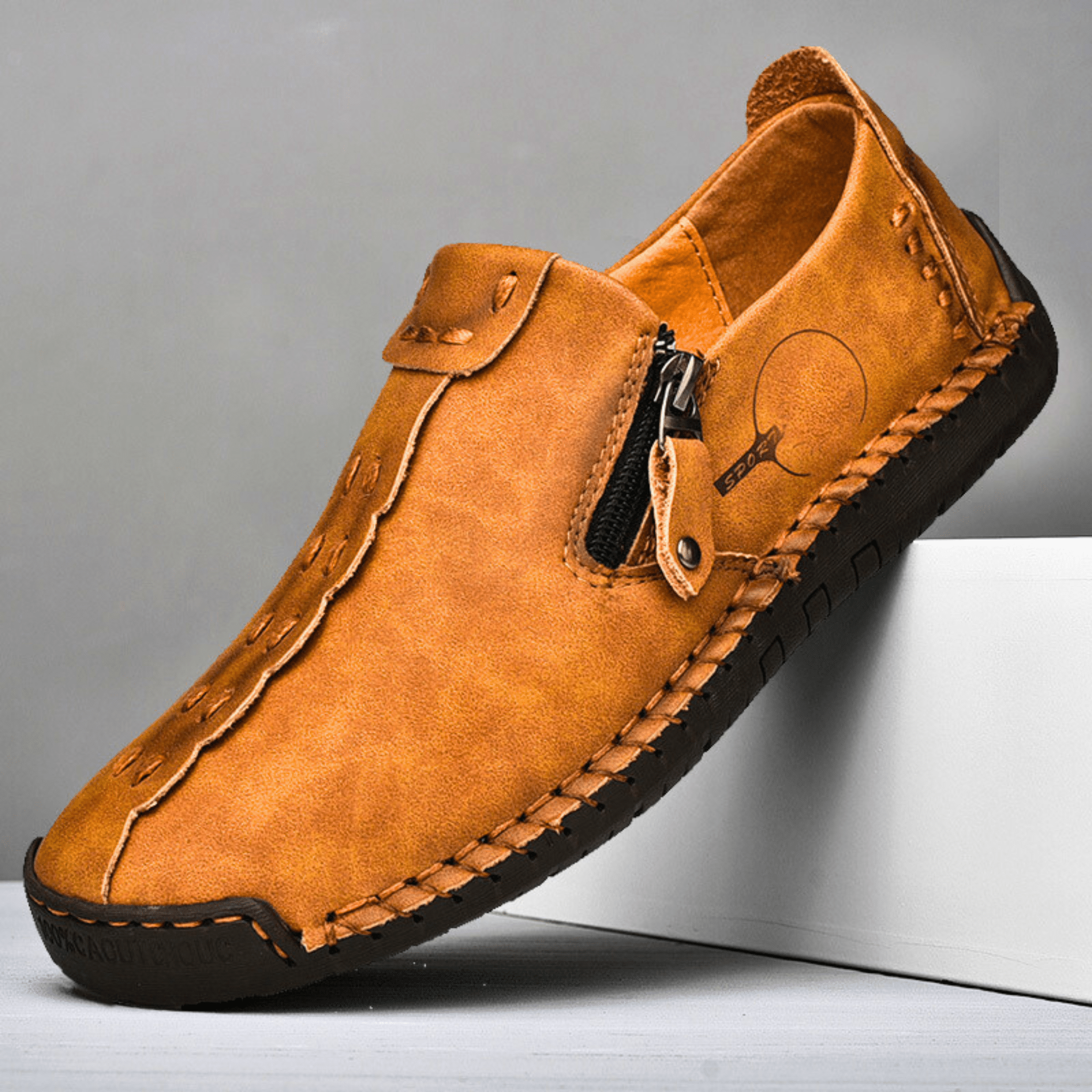 Handmade Leather ZipEase Loafers