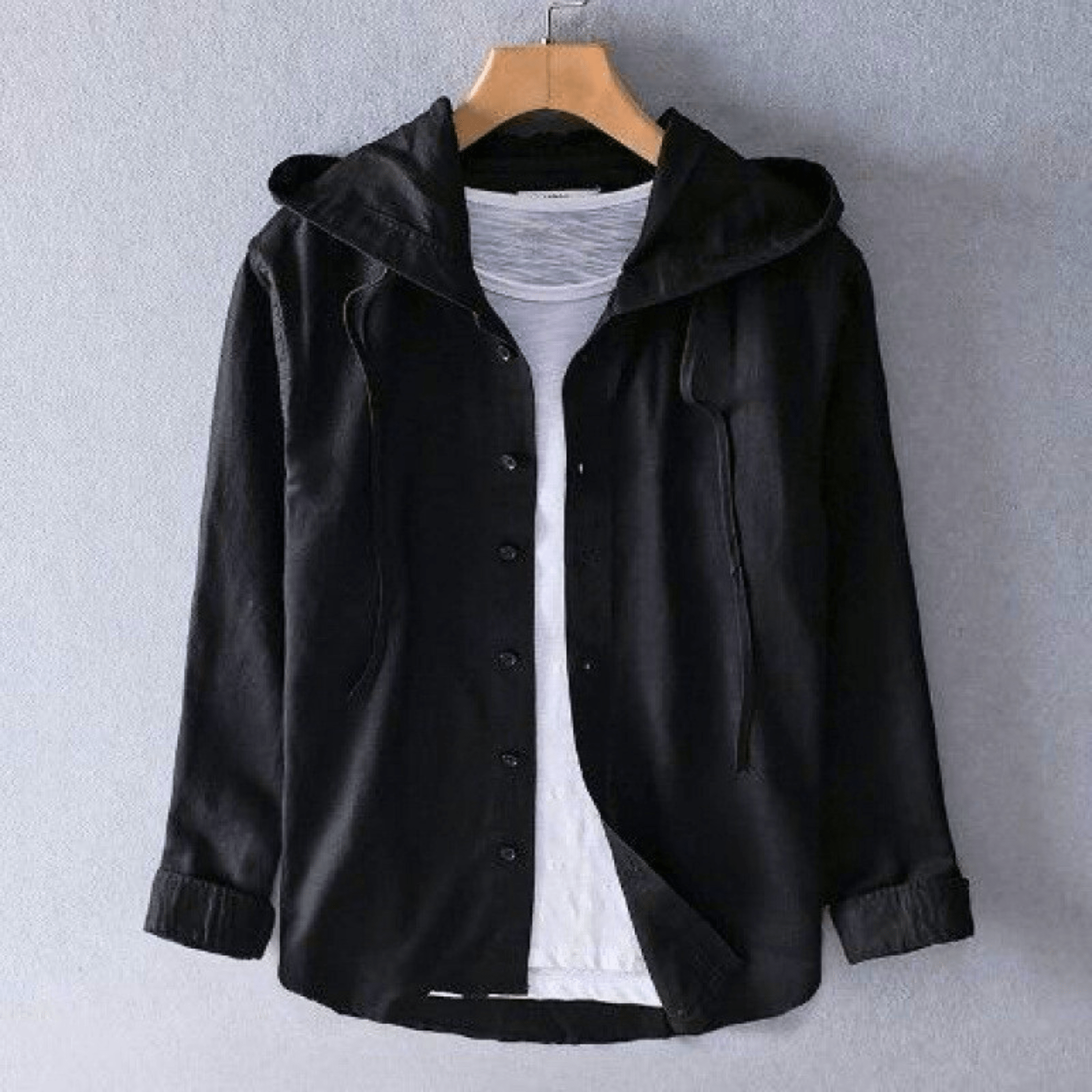 Horizon Linen Button Hoodie