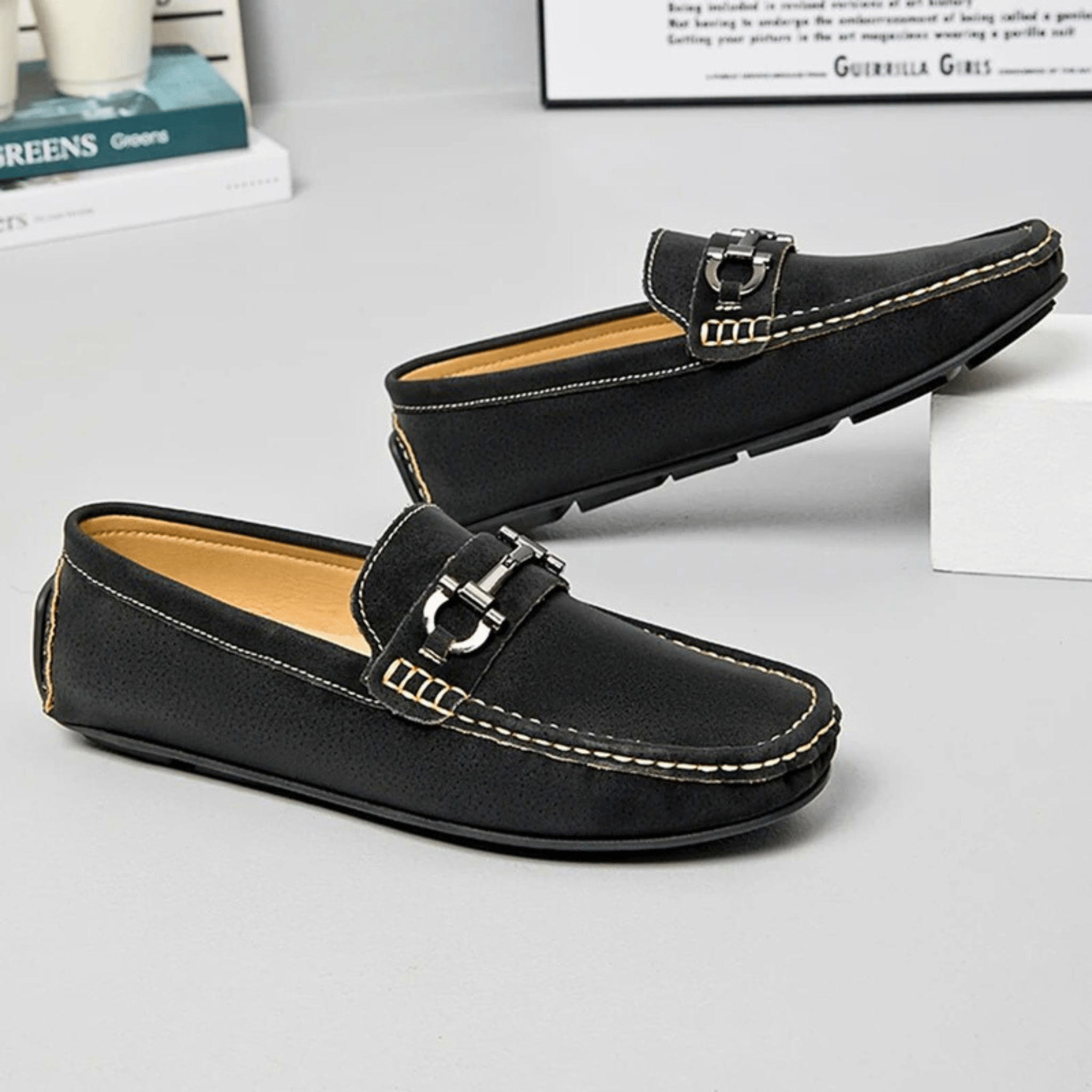 Lorenzi Suede Leather Drivers