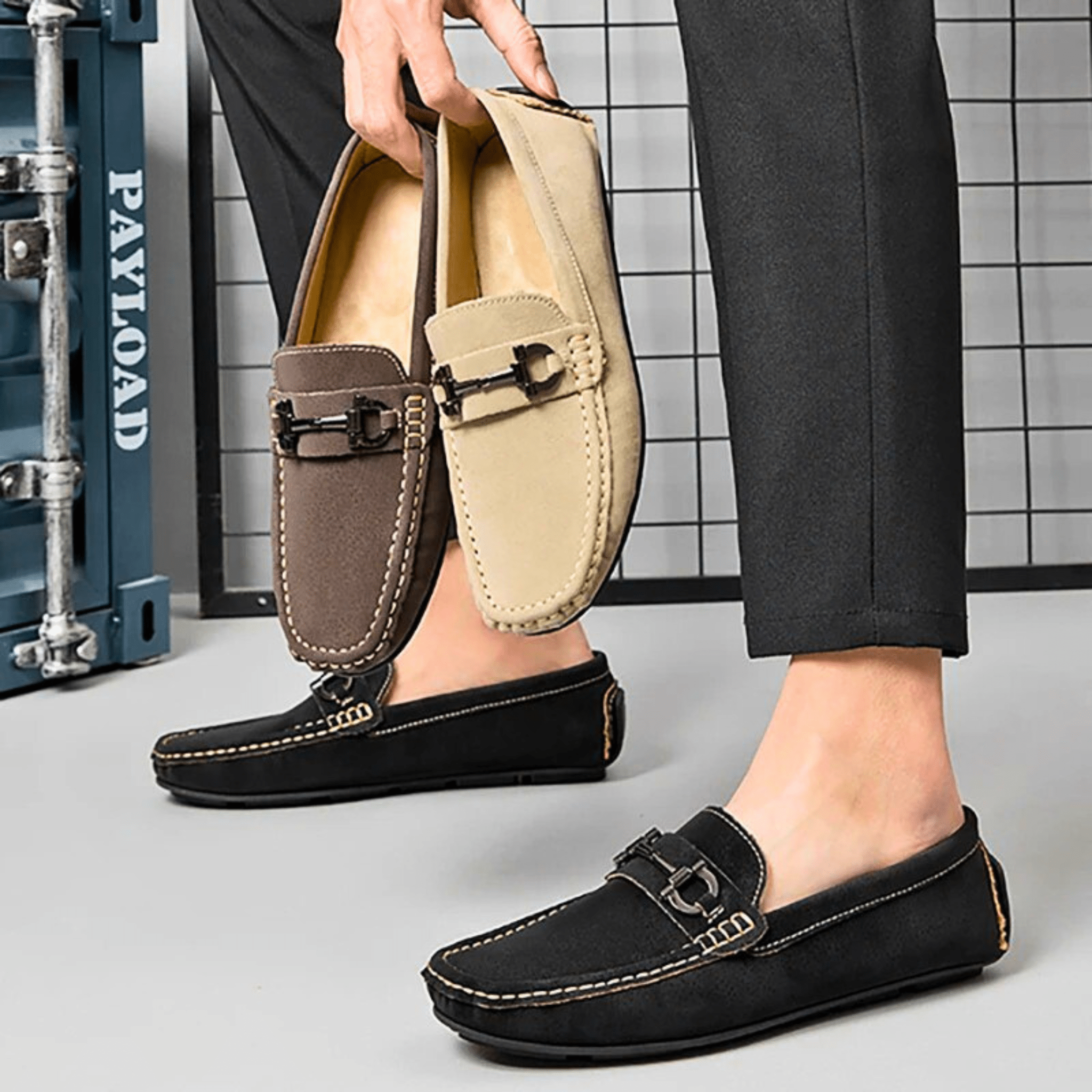 Lorenzi Suede Leather Drivers