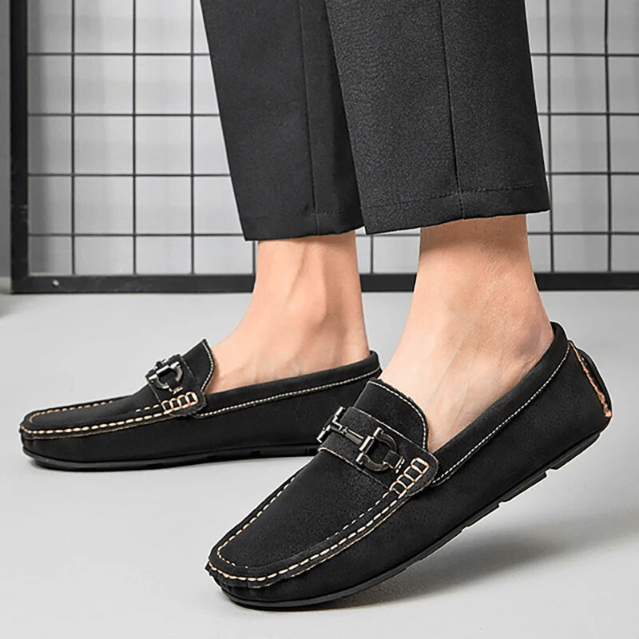 Lorenzi Suede Leather Drivers