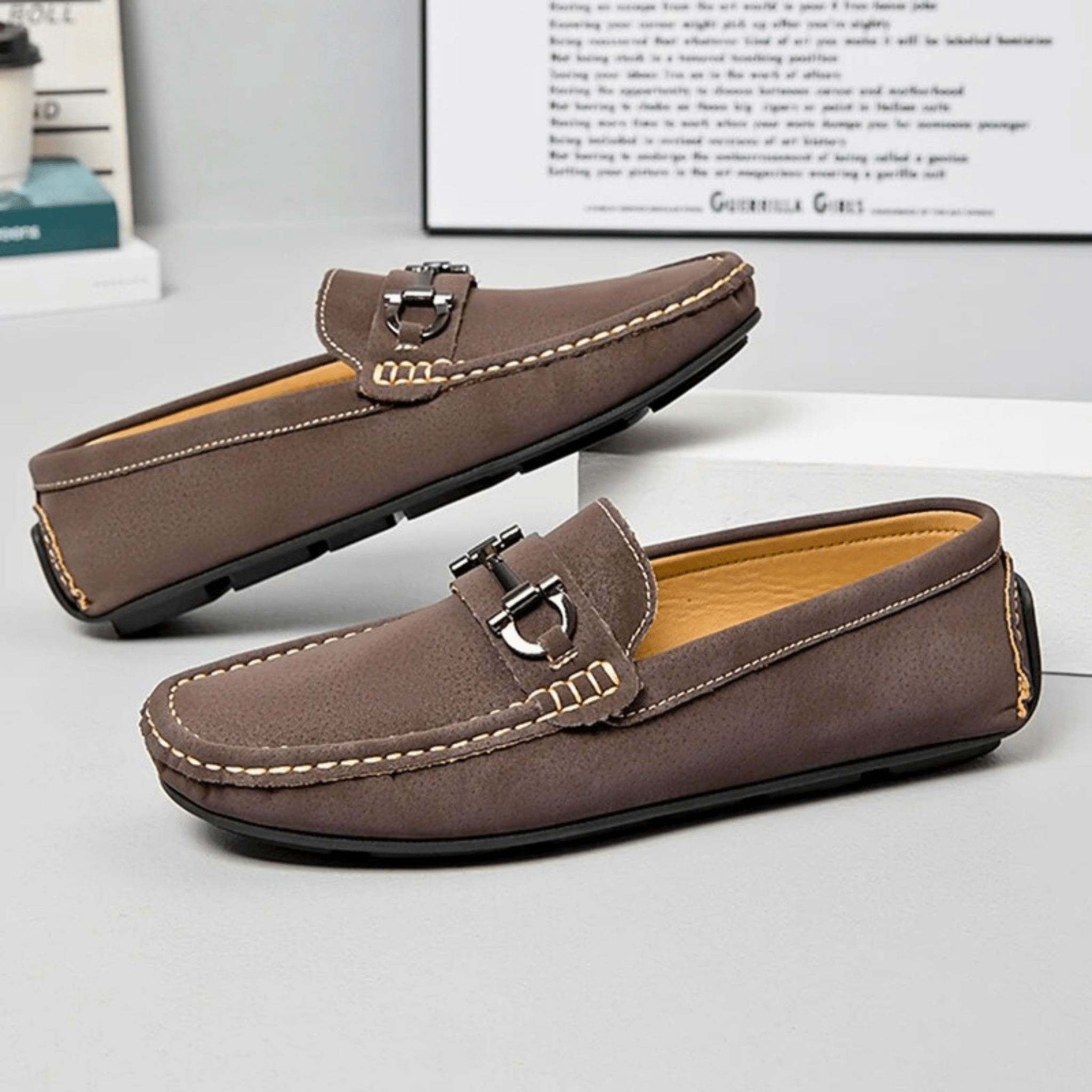 Lorenzi Suede Leather Drivers