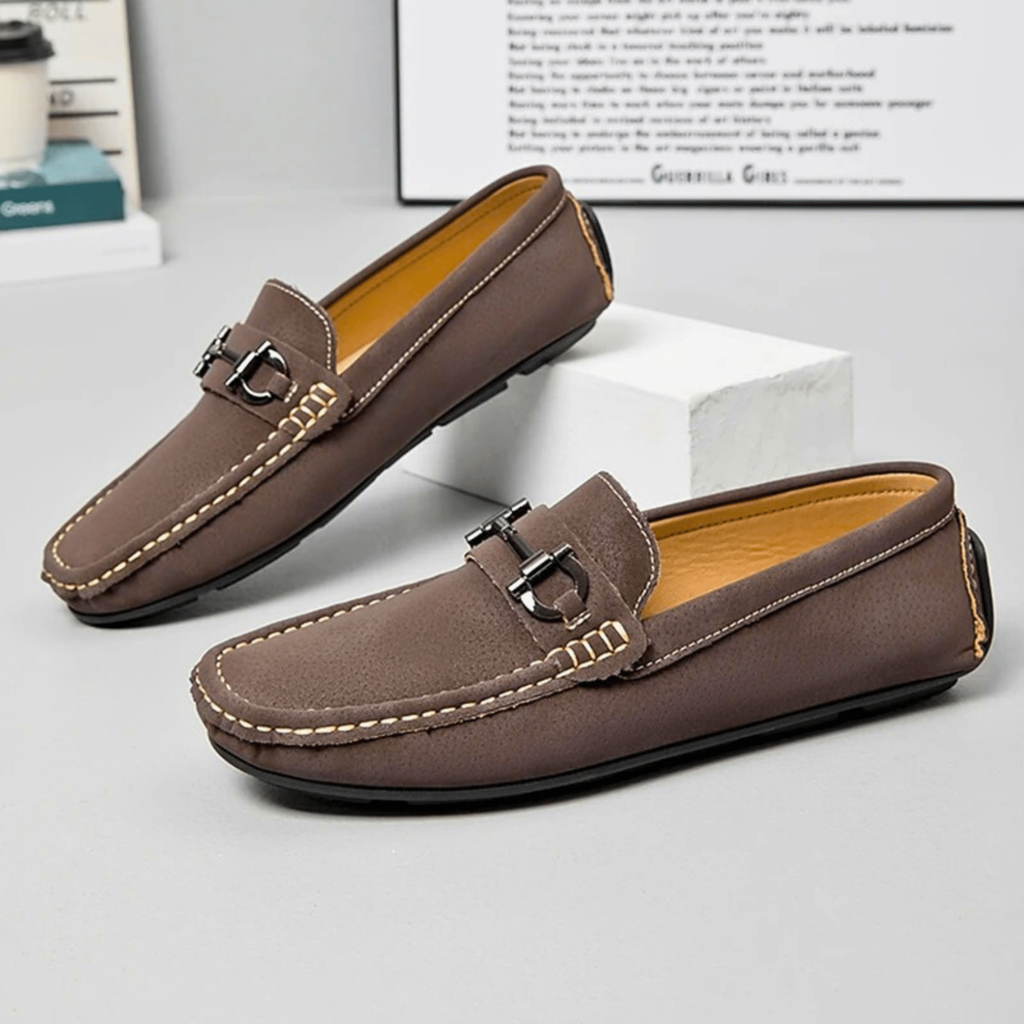 Lorenzi Suede Leather Drivers