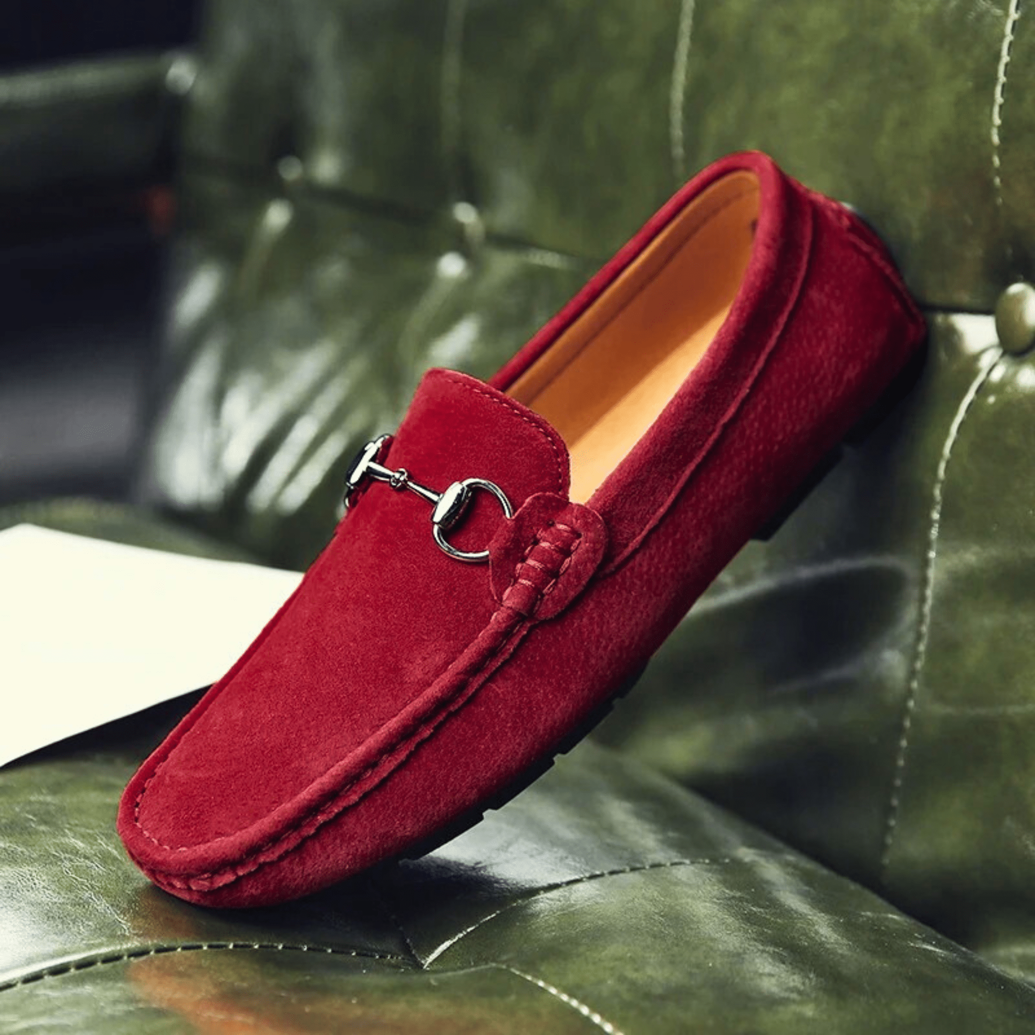 Milano Suede Leather Slip-Ons
